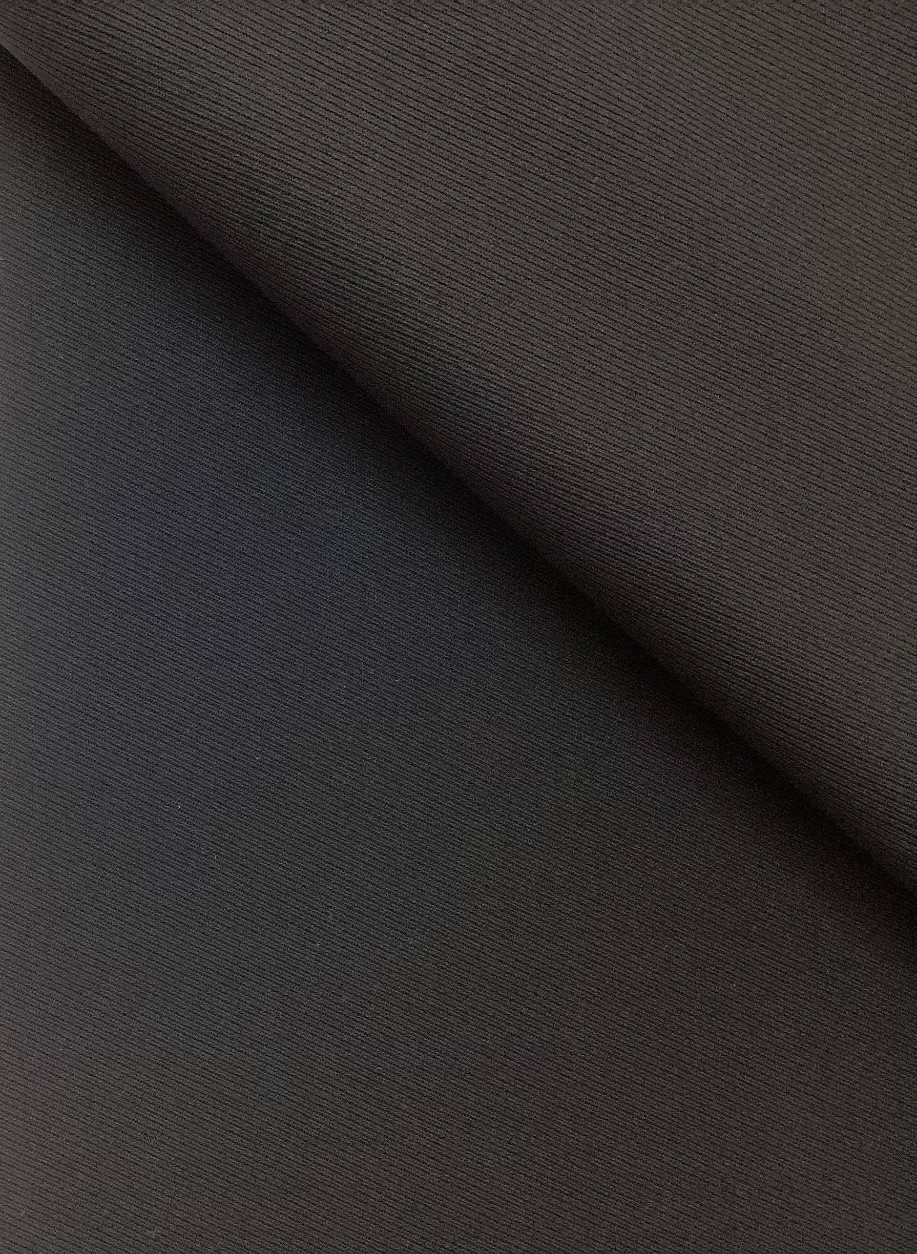Made in Italy 100% Wool Cavalry Twill in Jet Black