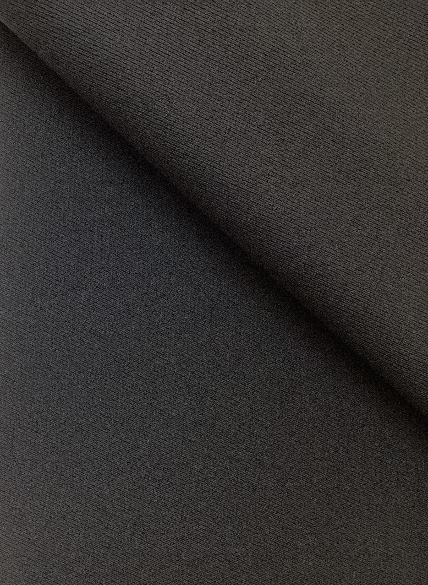 Made in Italy 100% Wool Cavalry Twill in Jet Black