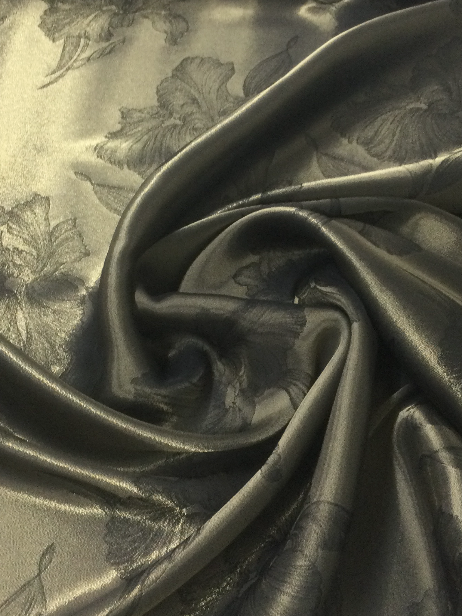 Metallic silk blend lame