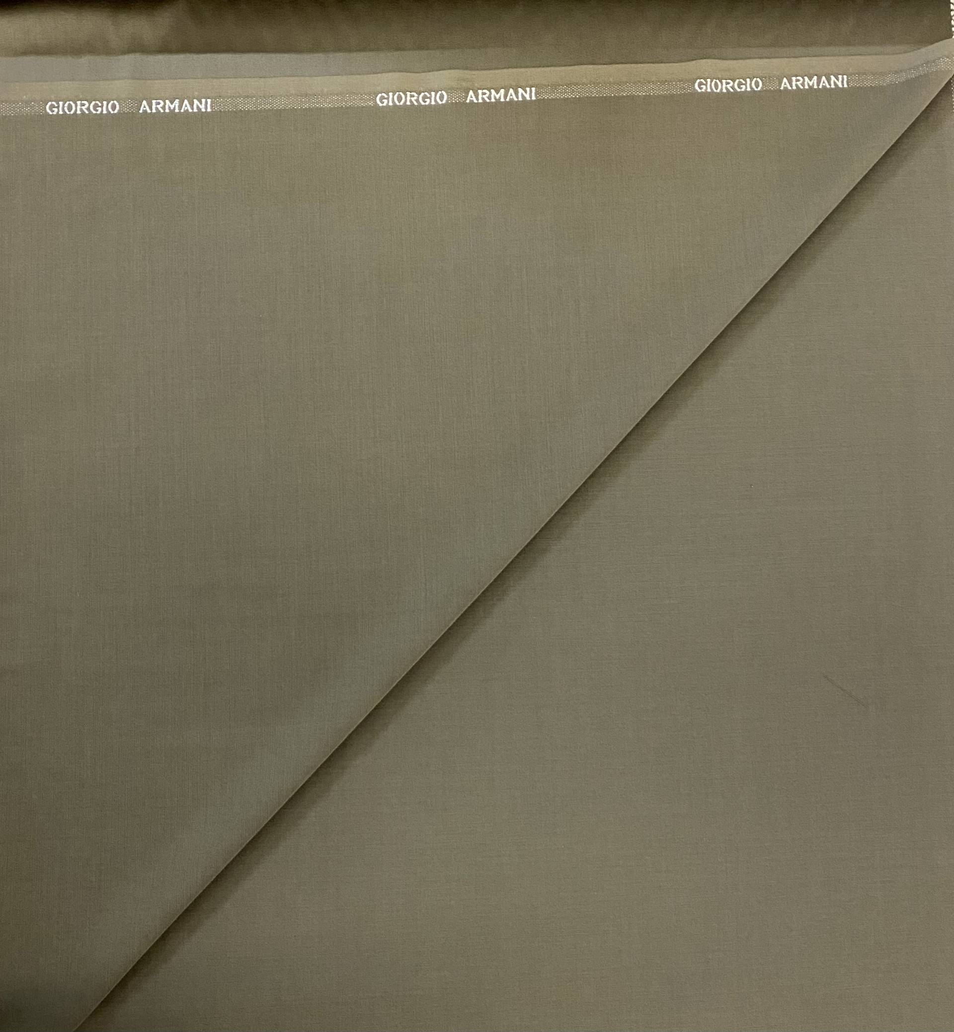 Italian Wool Satin Faille in Moss