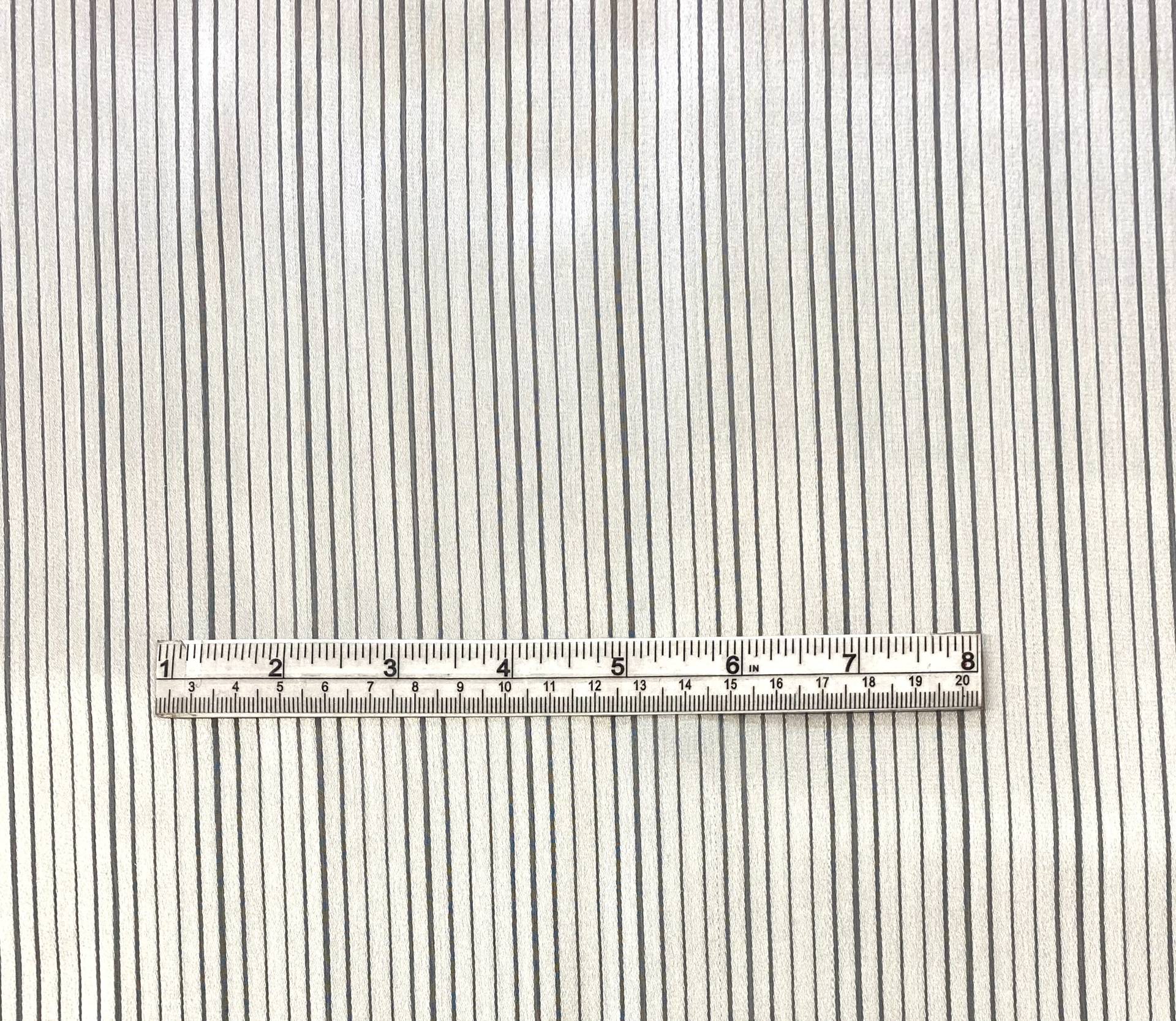 Made in Italy Satined Stripes Silk Chiffon