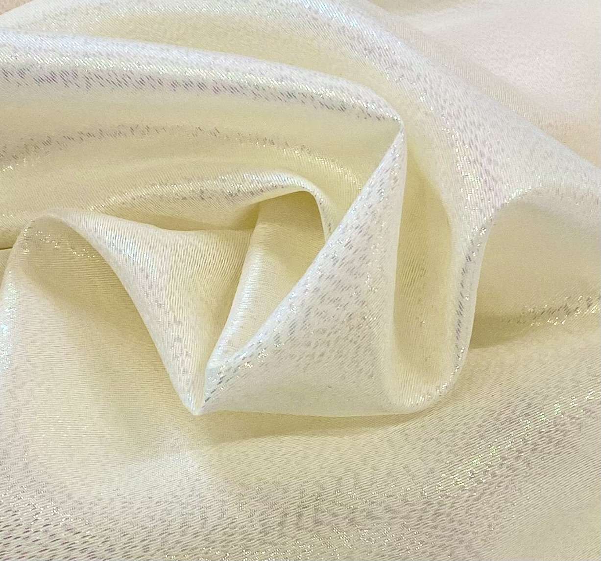 Made in Italy Iridescent Lurex Organza Fabric in Warehouse