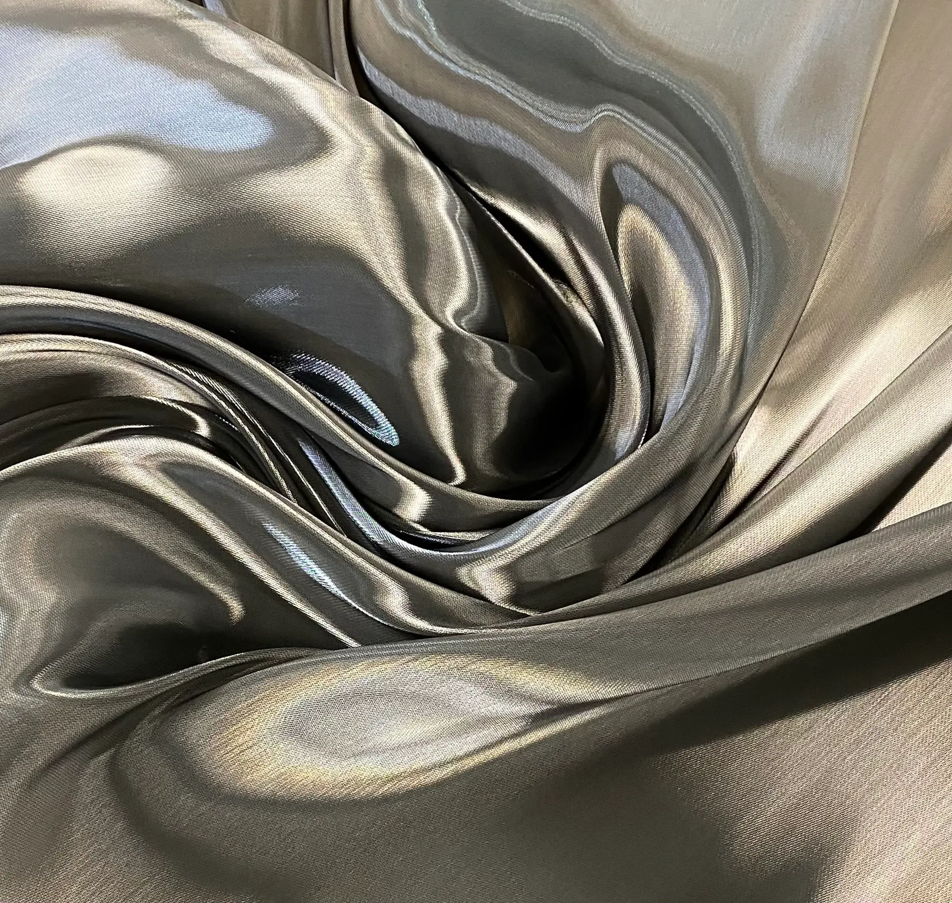 Silk Blend Liquid Satin in Black