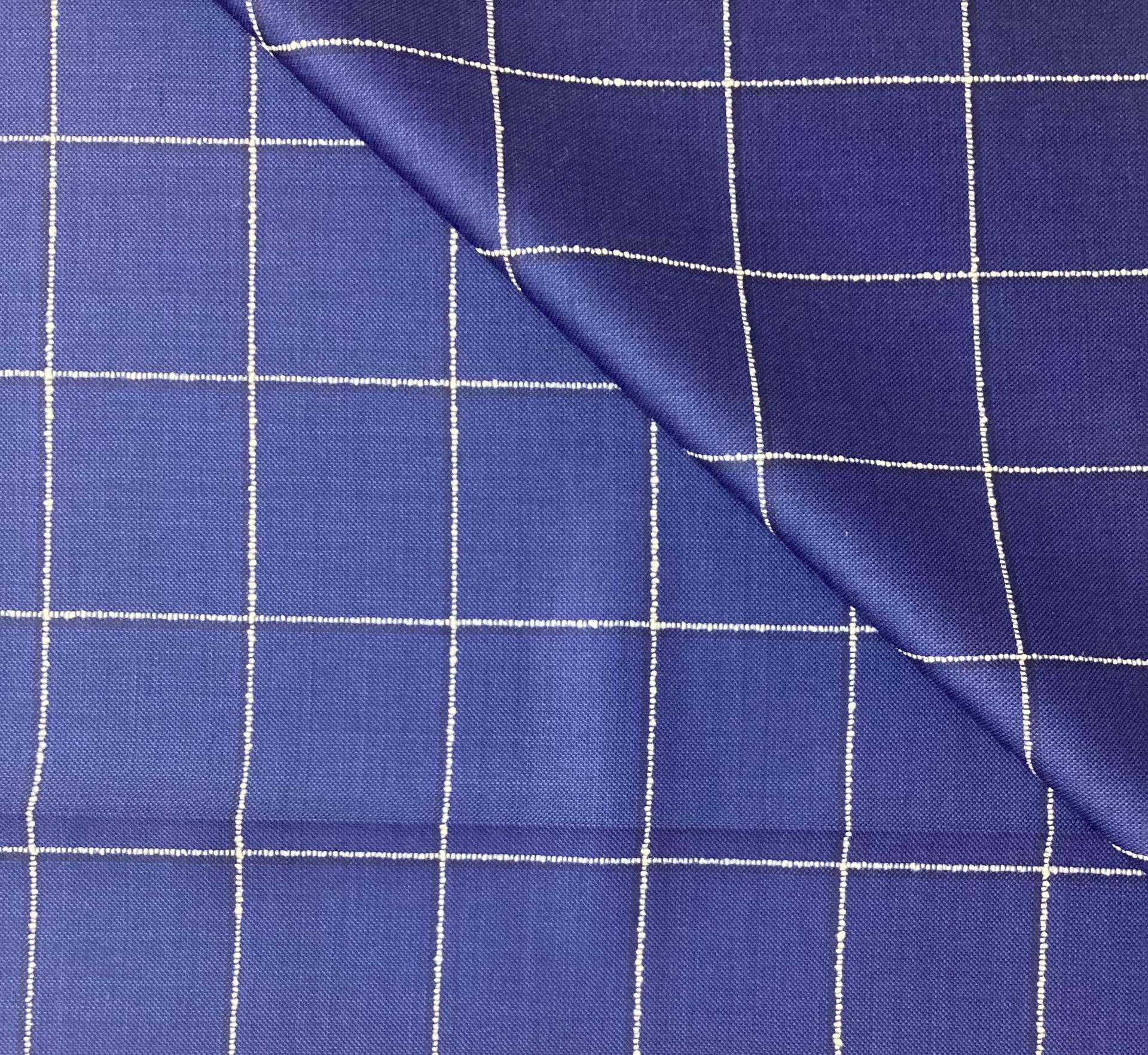 Made in Italy Guabello Wool Super 130's Windowpane In Royal