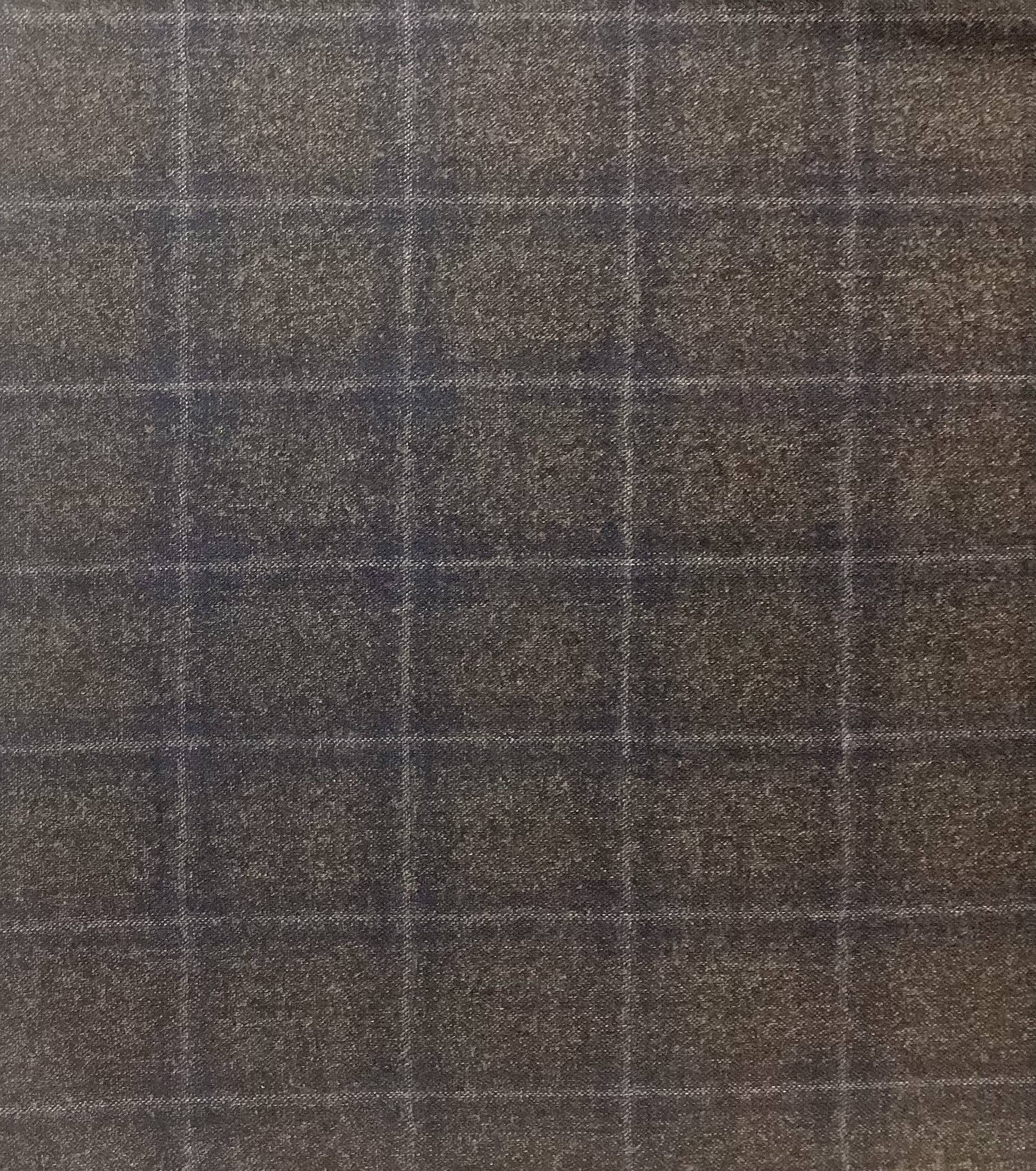 Made in Italy Loro Piana 100% Wool Plaid In Expresso