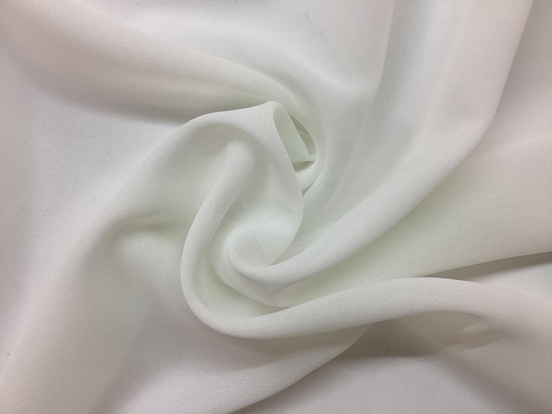 Polyester Double Georgette in Off White