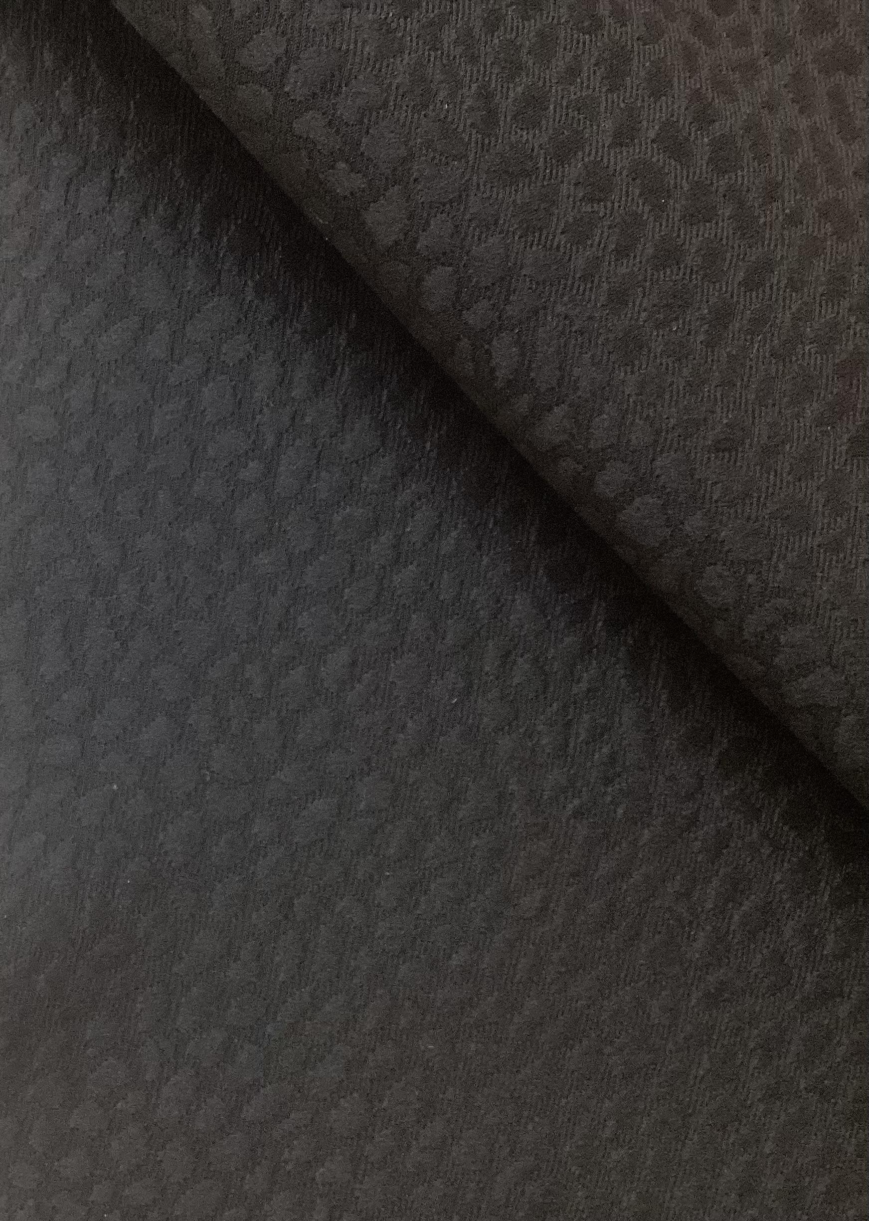 Silk & Wool Hammer Brocade In Black Bean