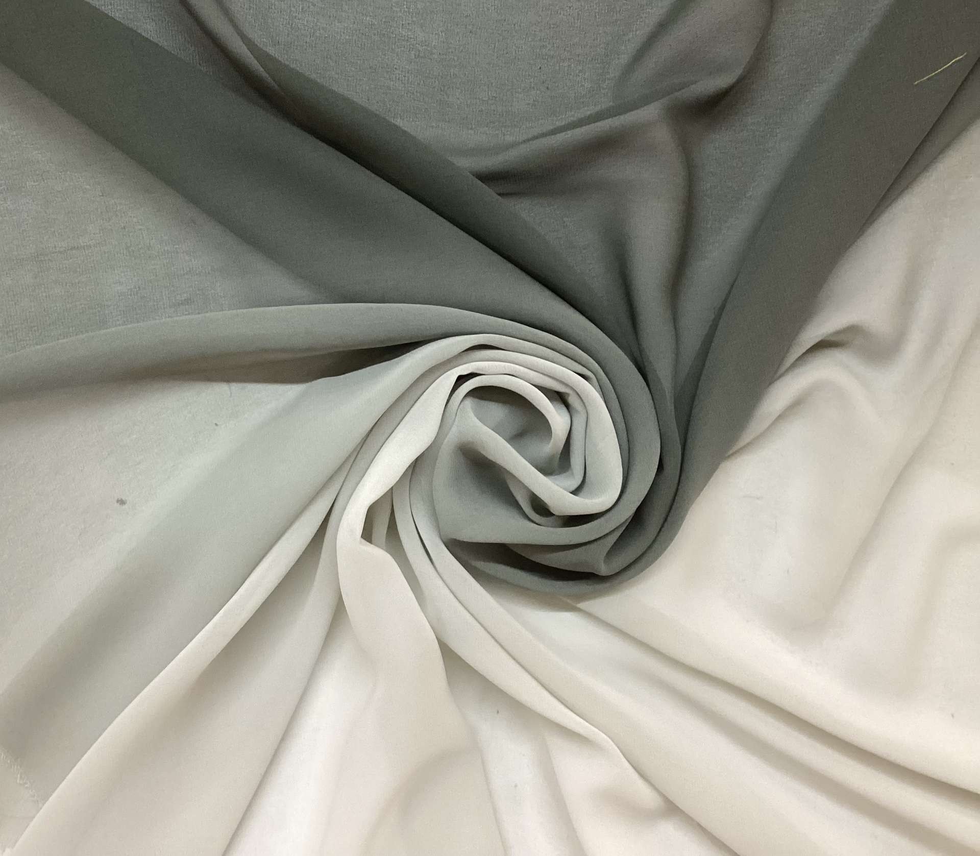 Ombre Polyester Chiffon in Sage