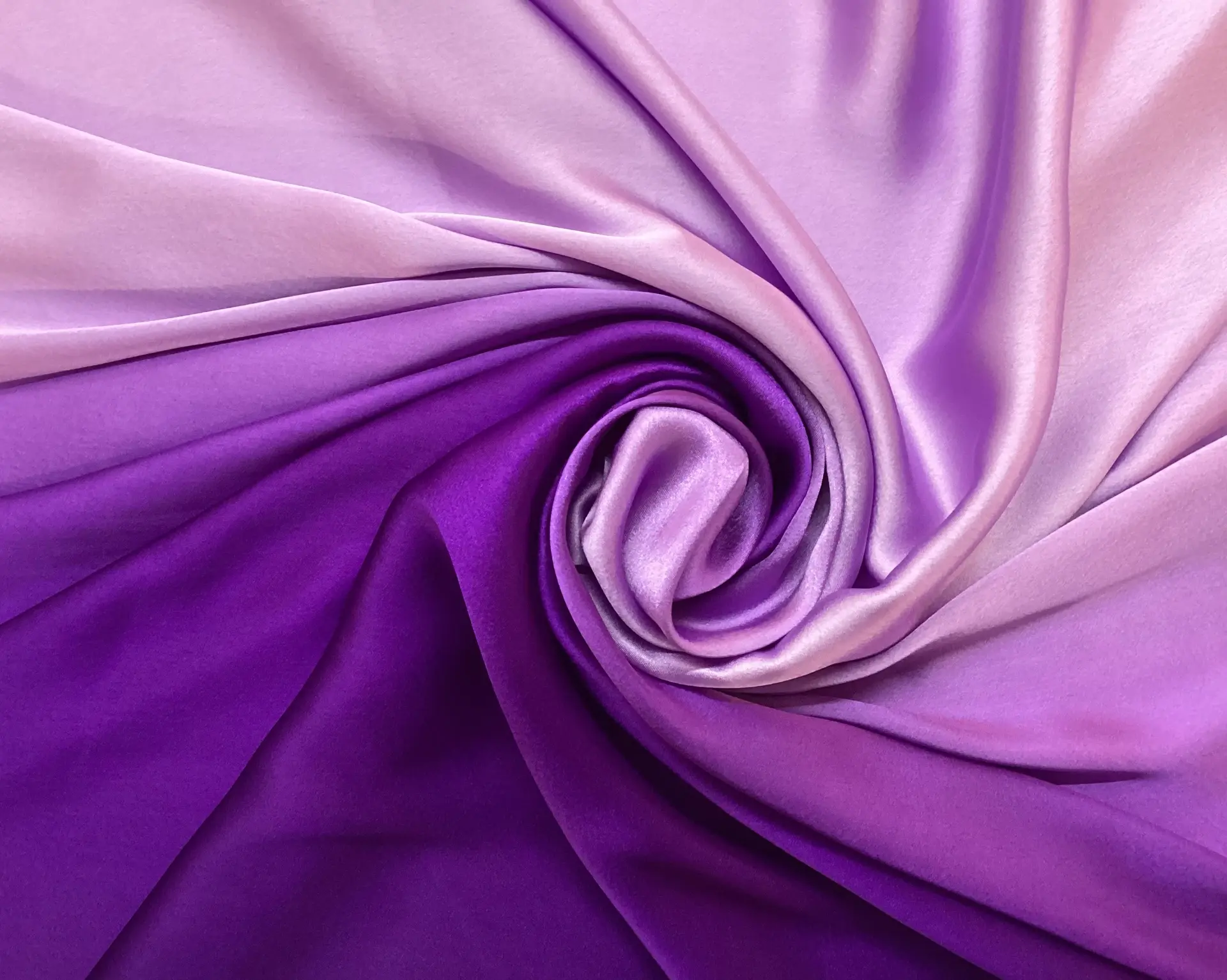 Ombre Polyester Charmeuse in Purple