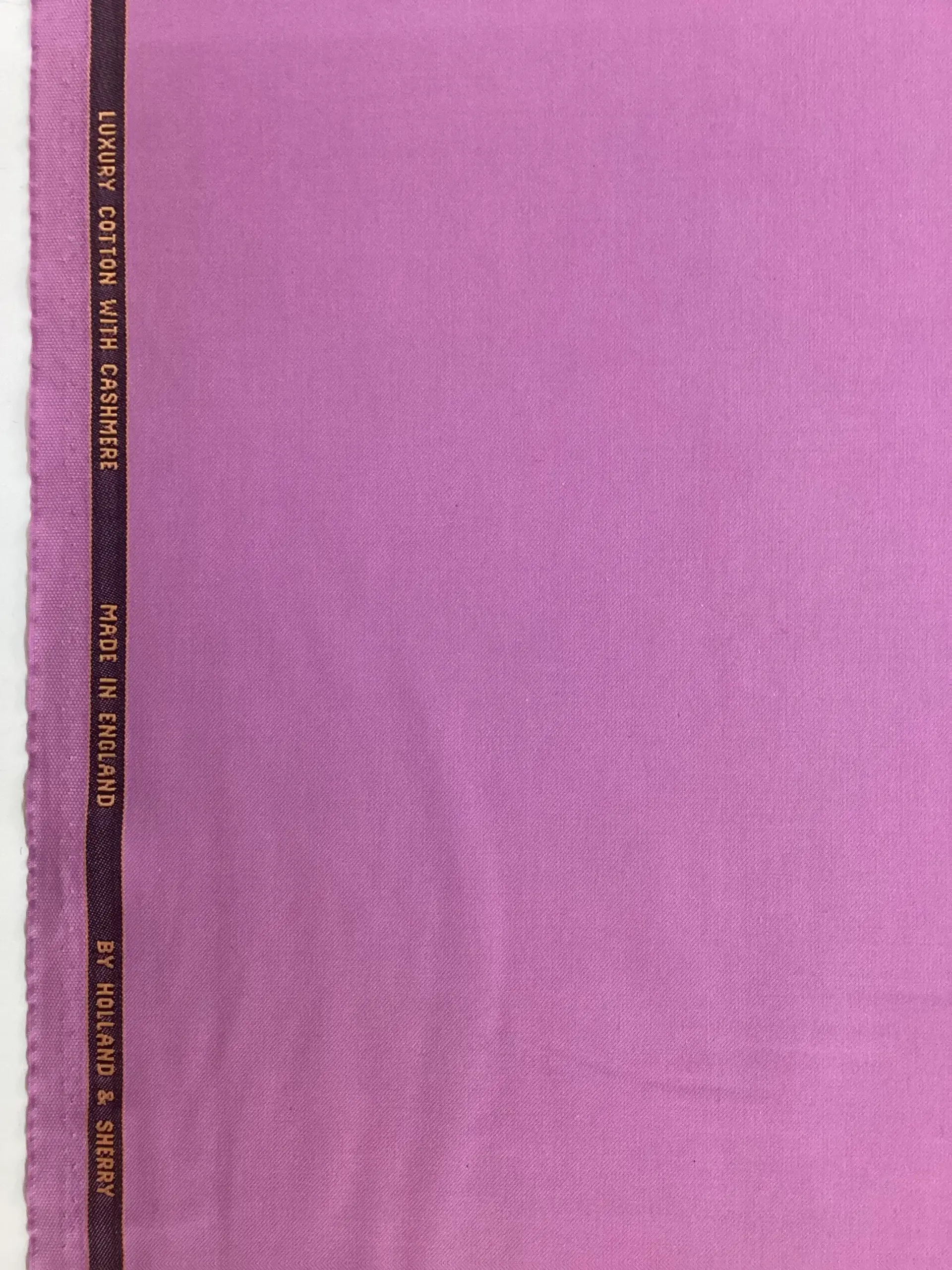 ENGLISH HOLLAND'S SHERRY COTTON CASHMERE SUITING IN ORCHID