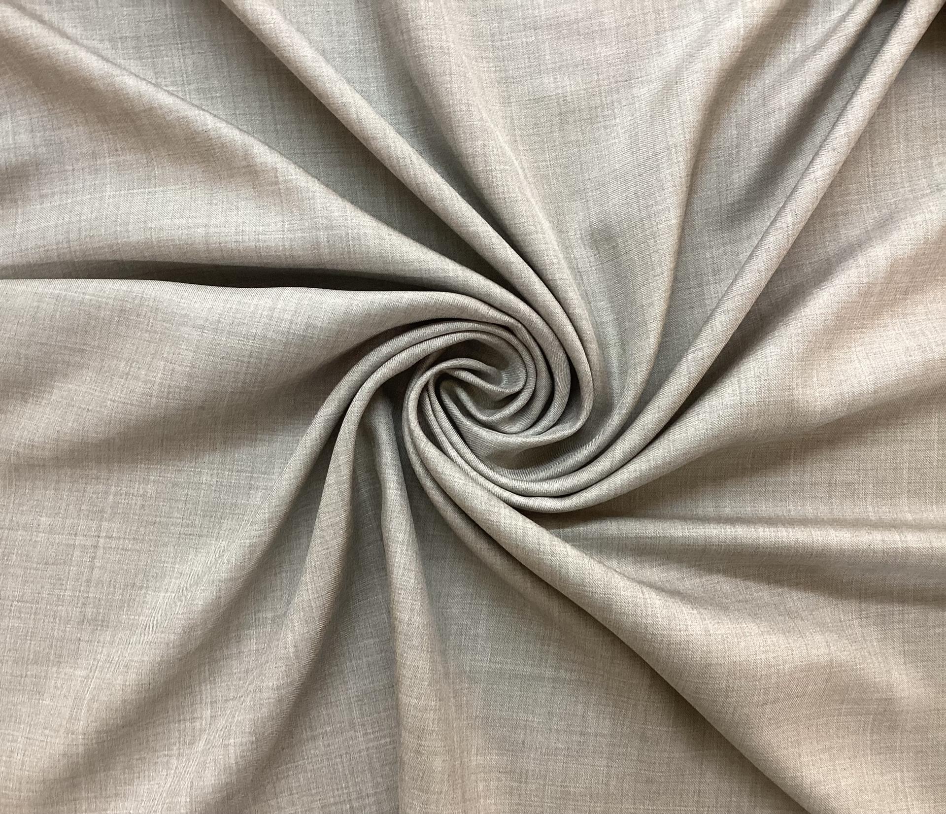 Made In Italy 100% Silk Extrafine Challis In Pewter