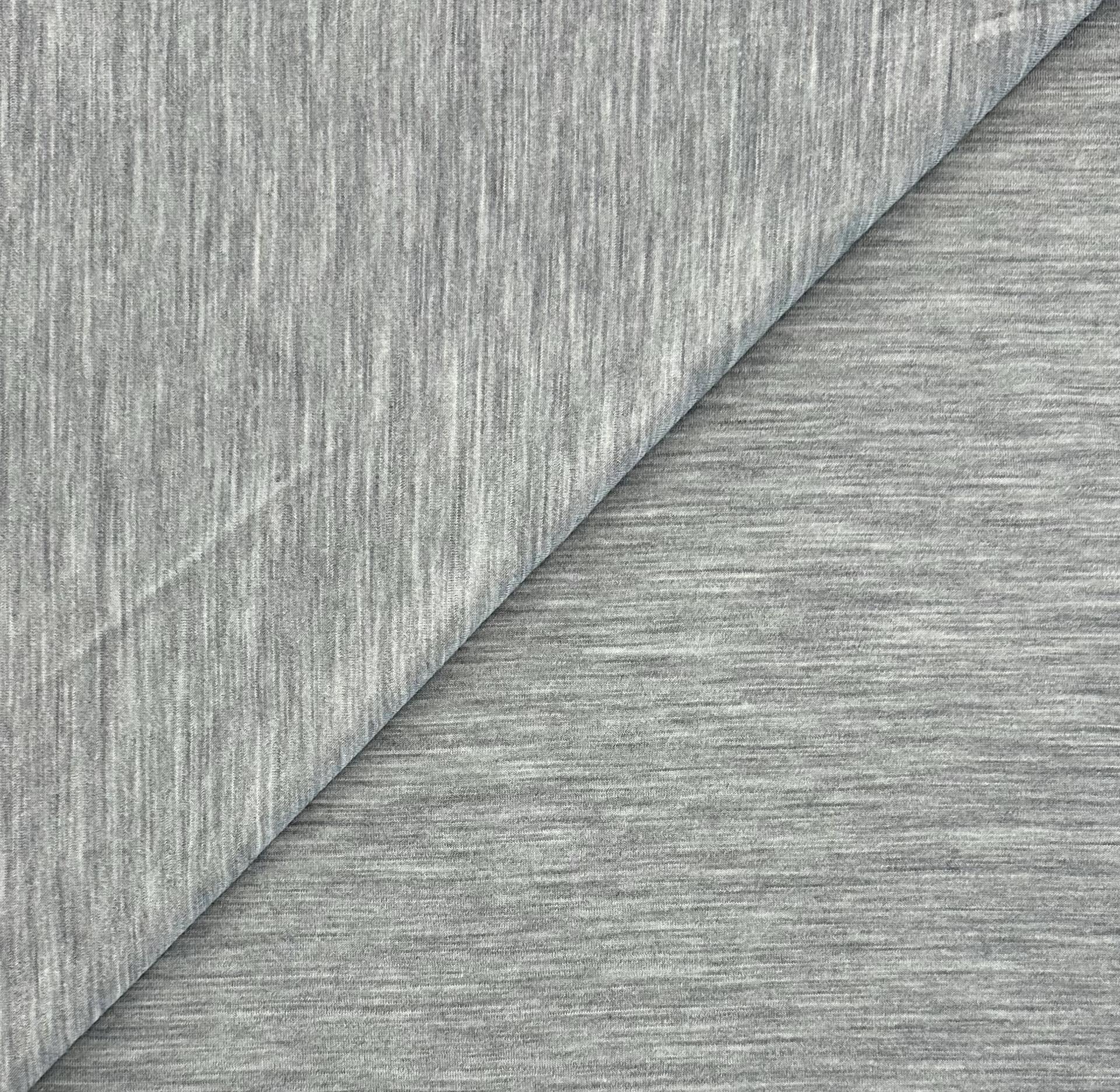 Super Fine Australian Merino Wool Jersey in Heather Grey