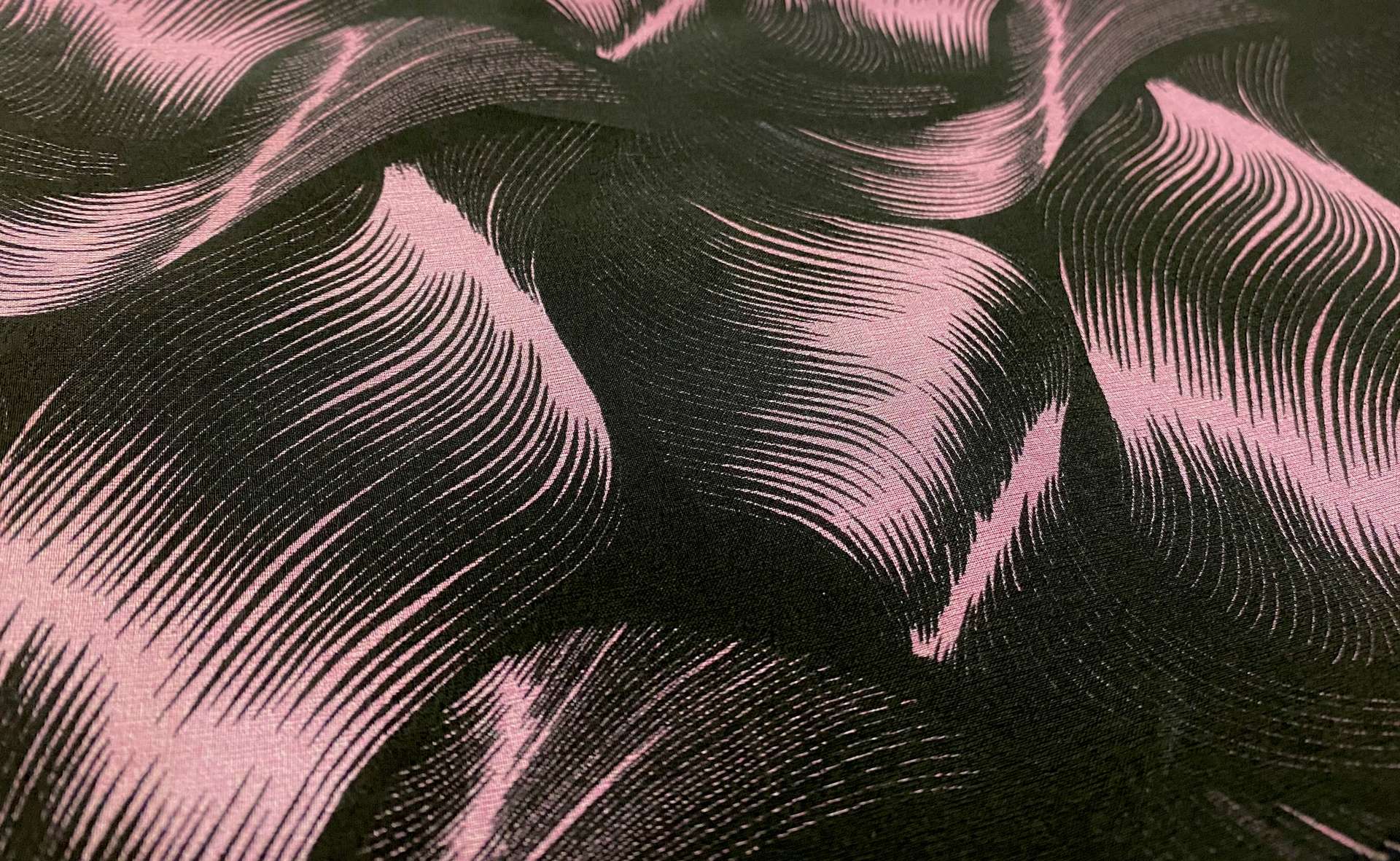 100% Silk Organza Print Fabric in Warehouse