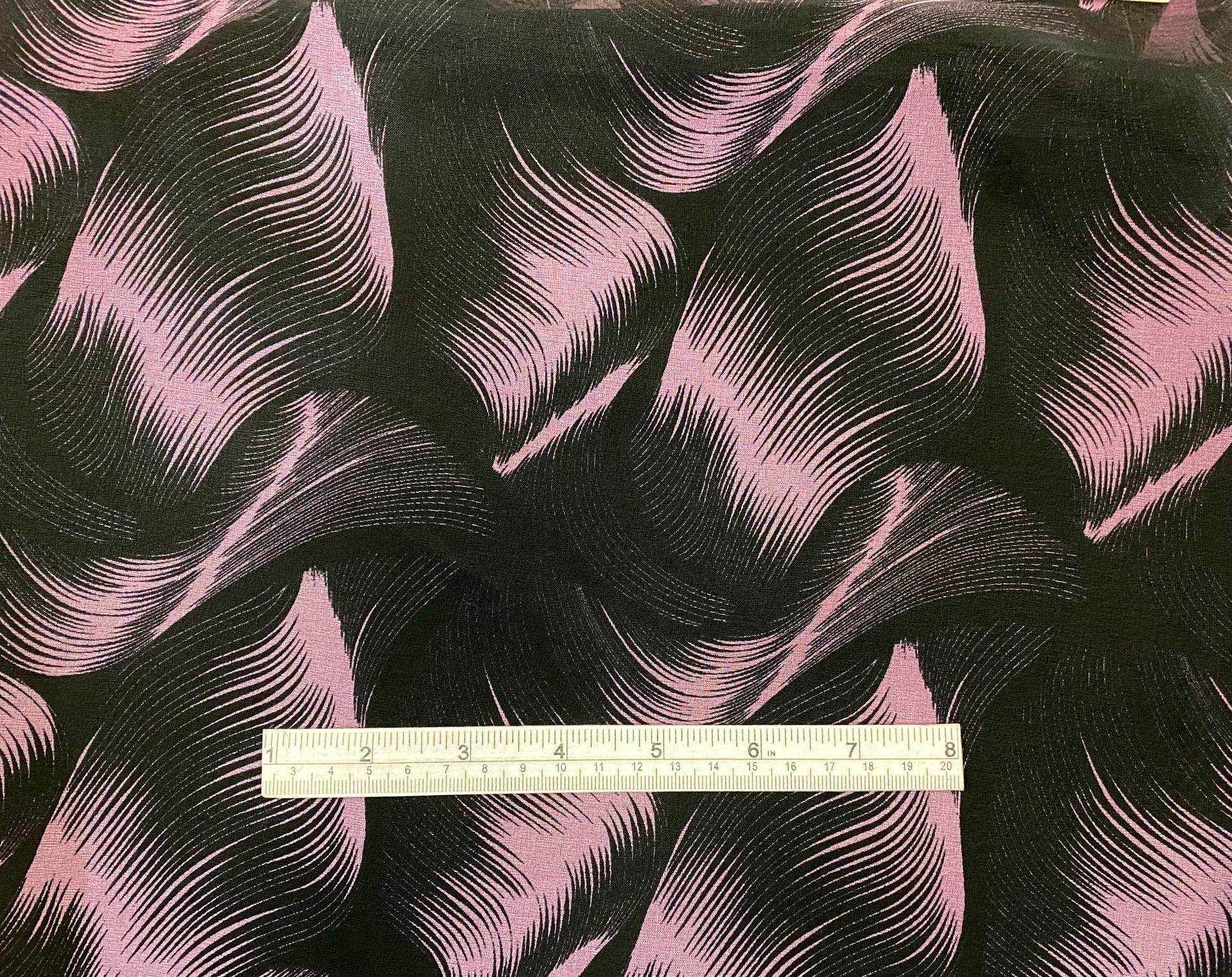 100% Silk Organza Print Fabric in Warehouse