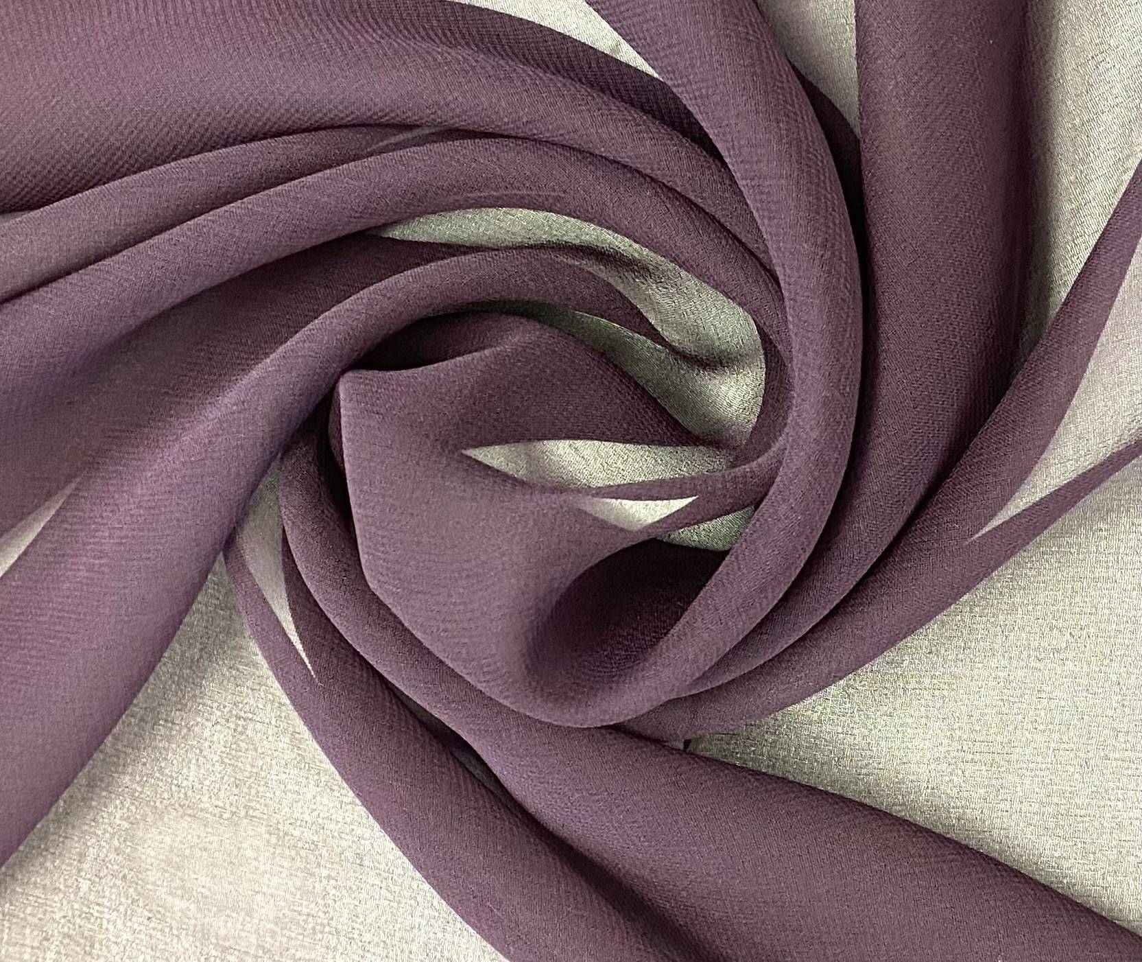 Pure Silk Chiffon in Raisin