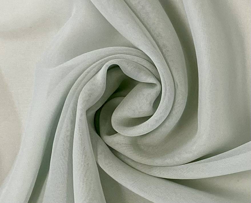Pure Silk Chiffon in Glacier