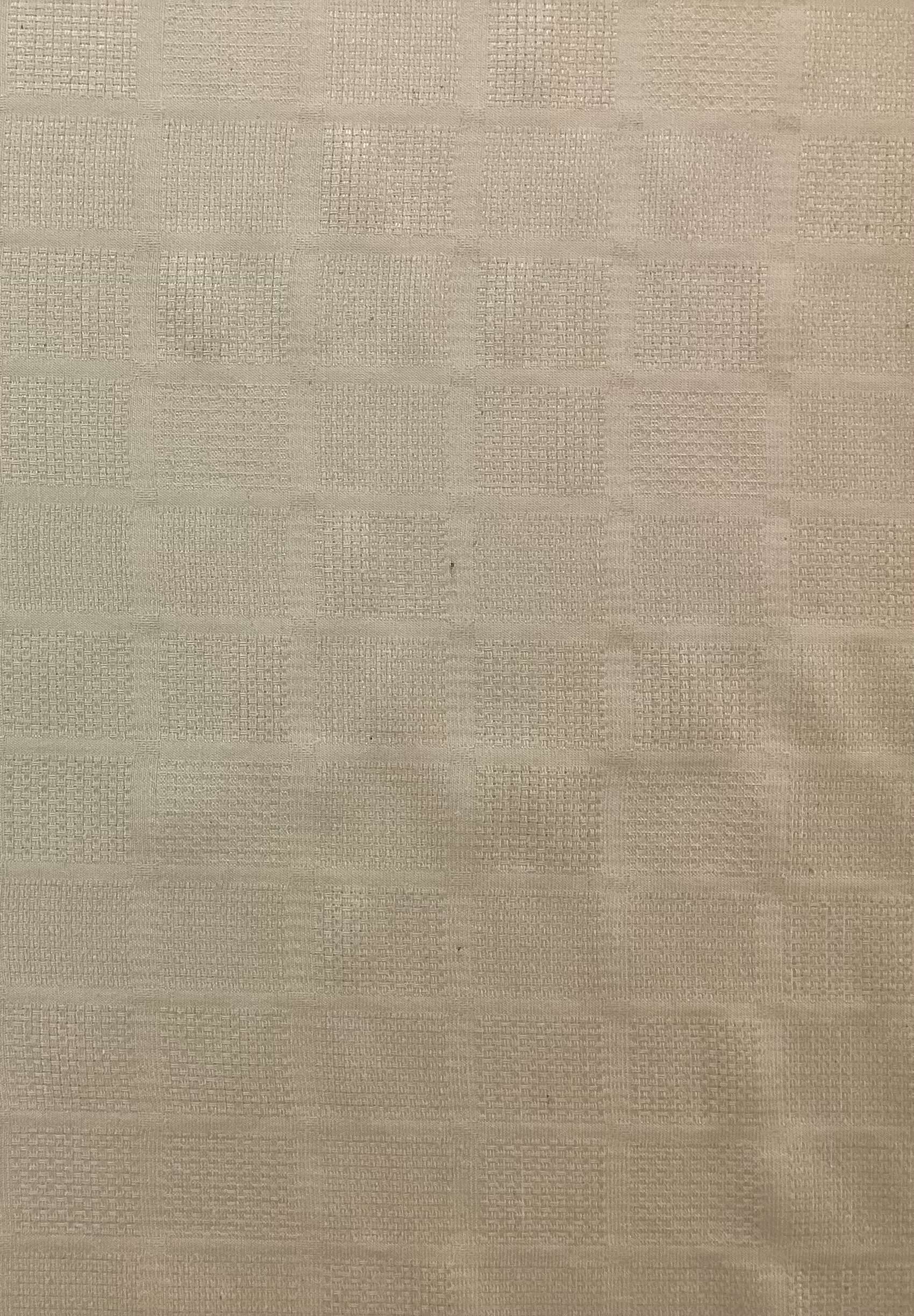 Made in Italy Pure Silk Mini Check Pattern Jacquard in Soybean