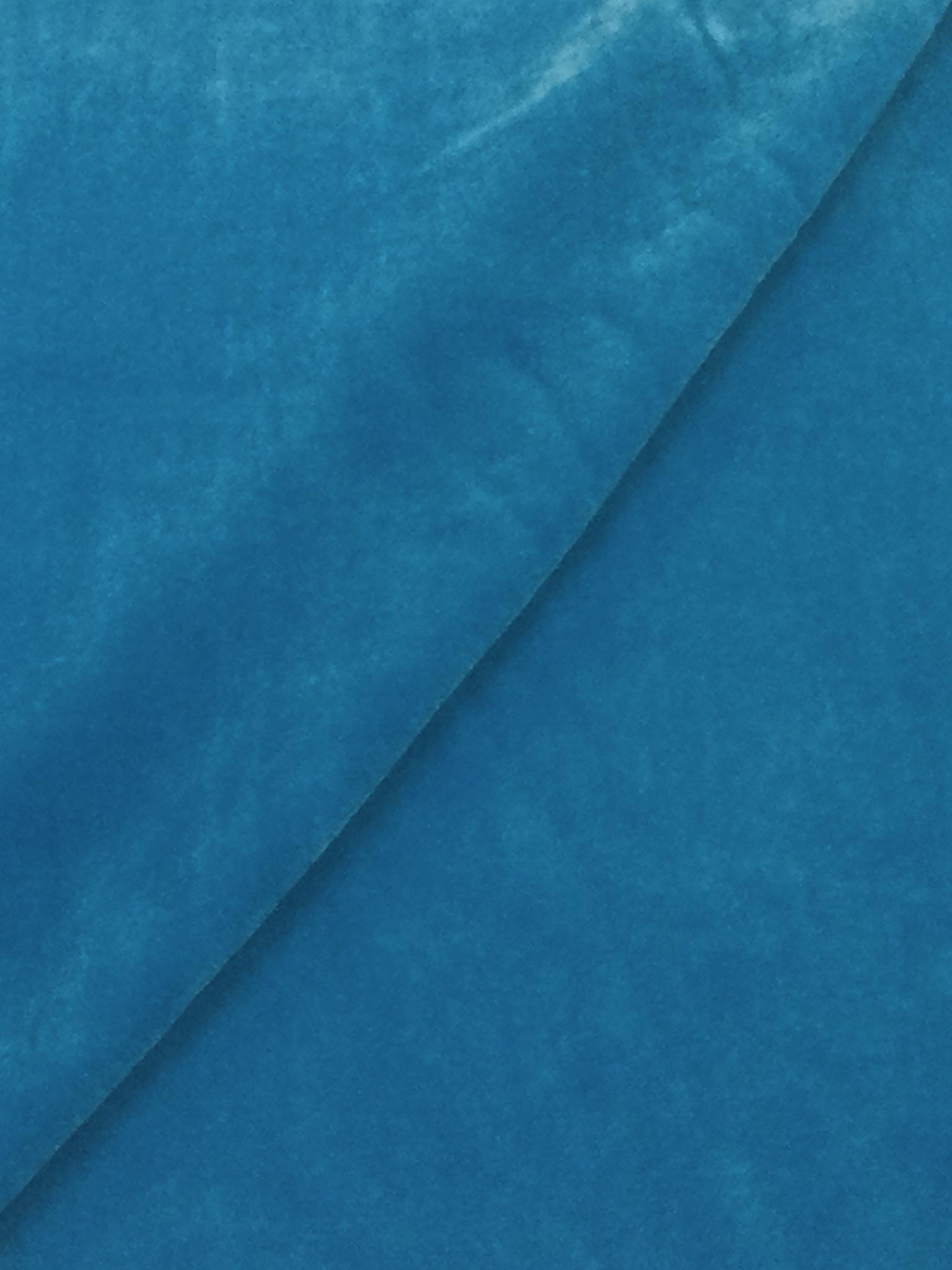 Scnp Silk and Rayon Velvet in Peacock