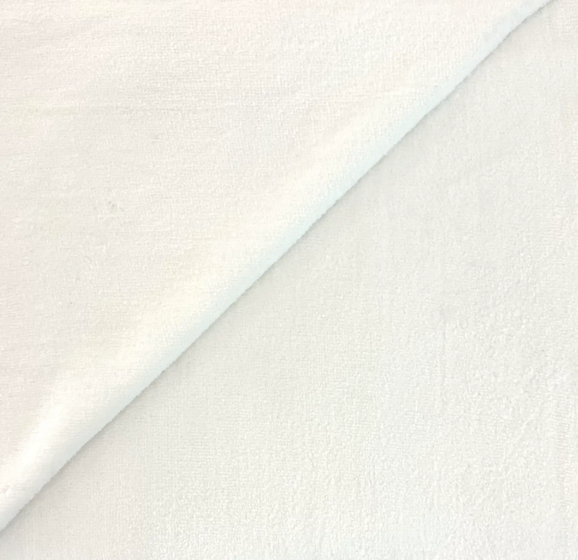 Cotton Terry Velour in White