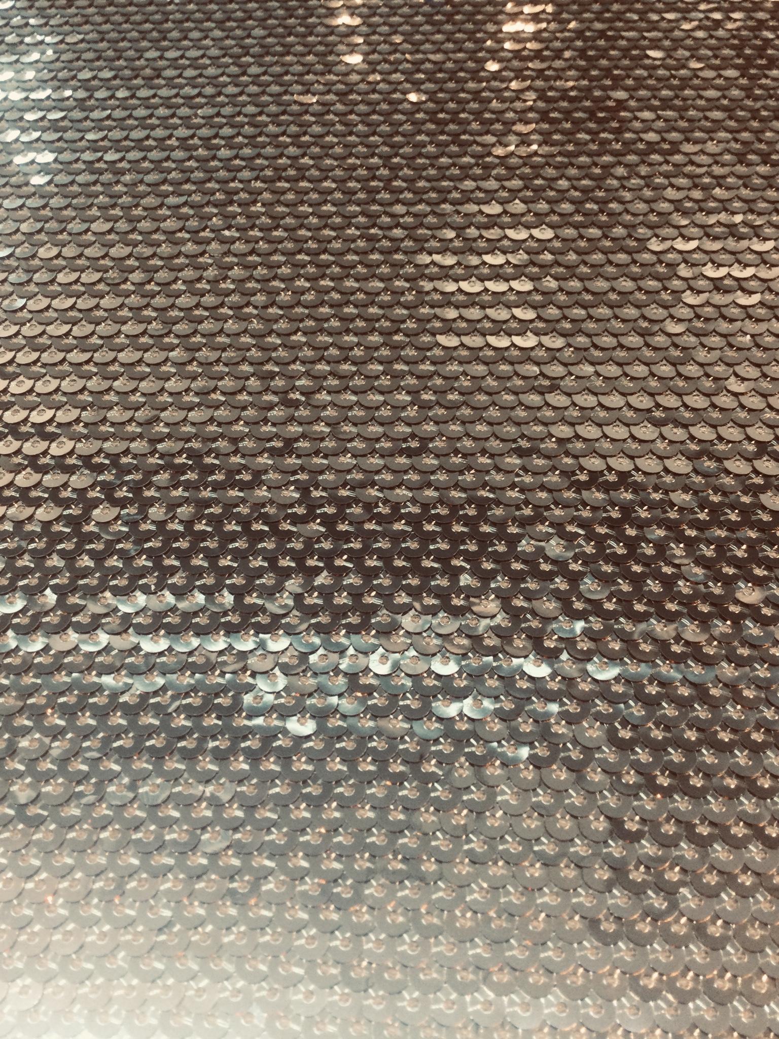 Fish Scale Sequins on Tulle in Gold