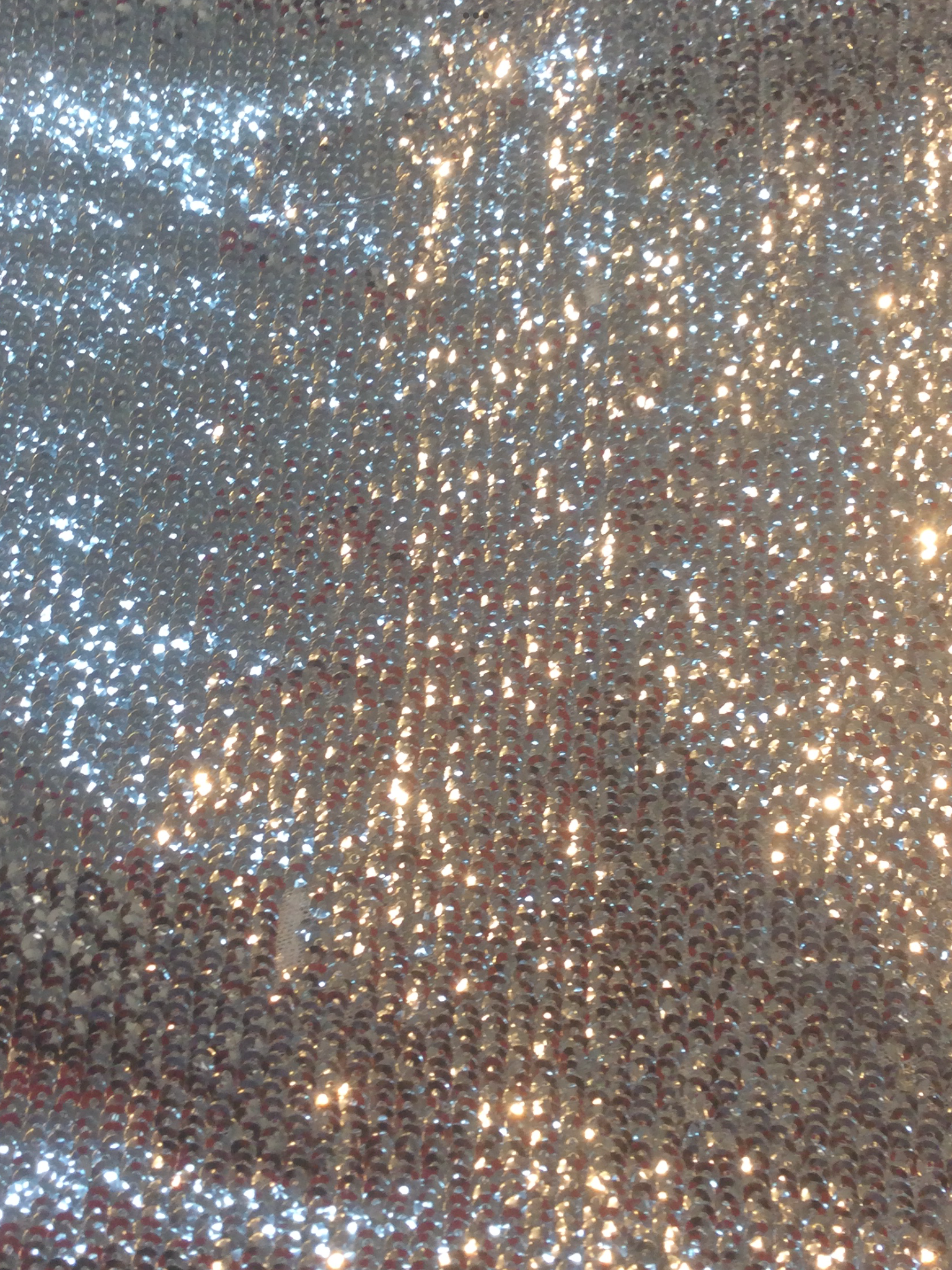 Fish Scale Sequins on Tulle in Silver
