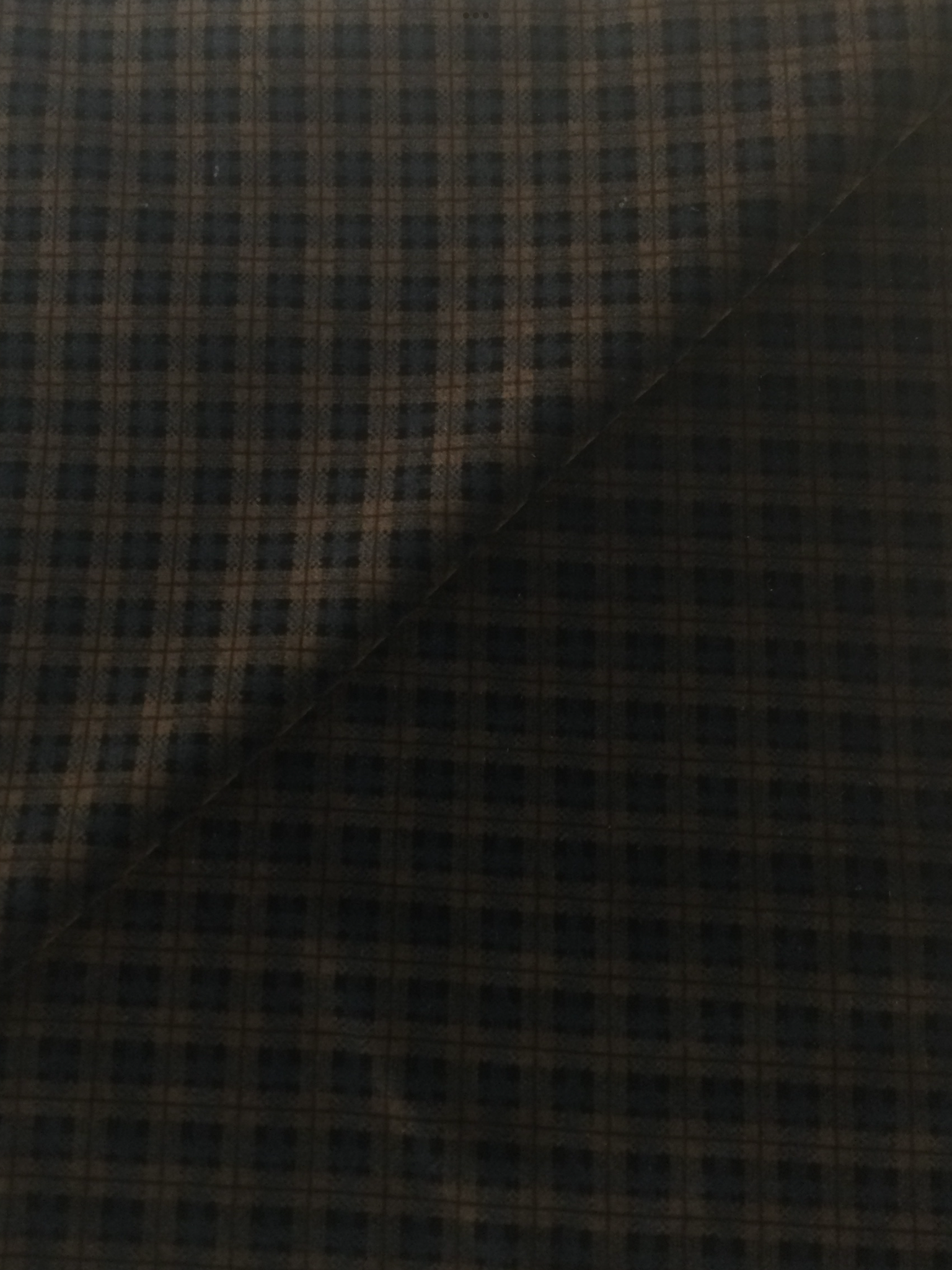 Made in Italy Cotton Velvet in Brown Check