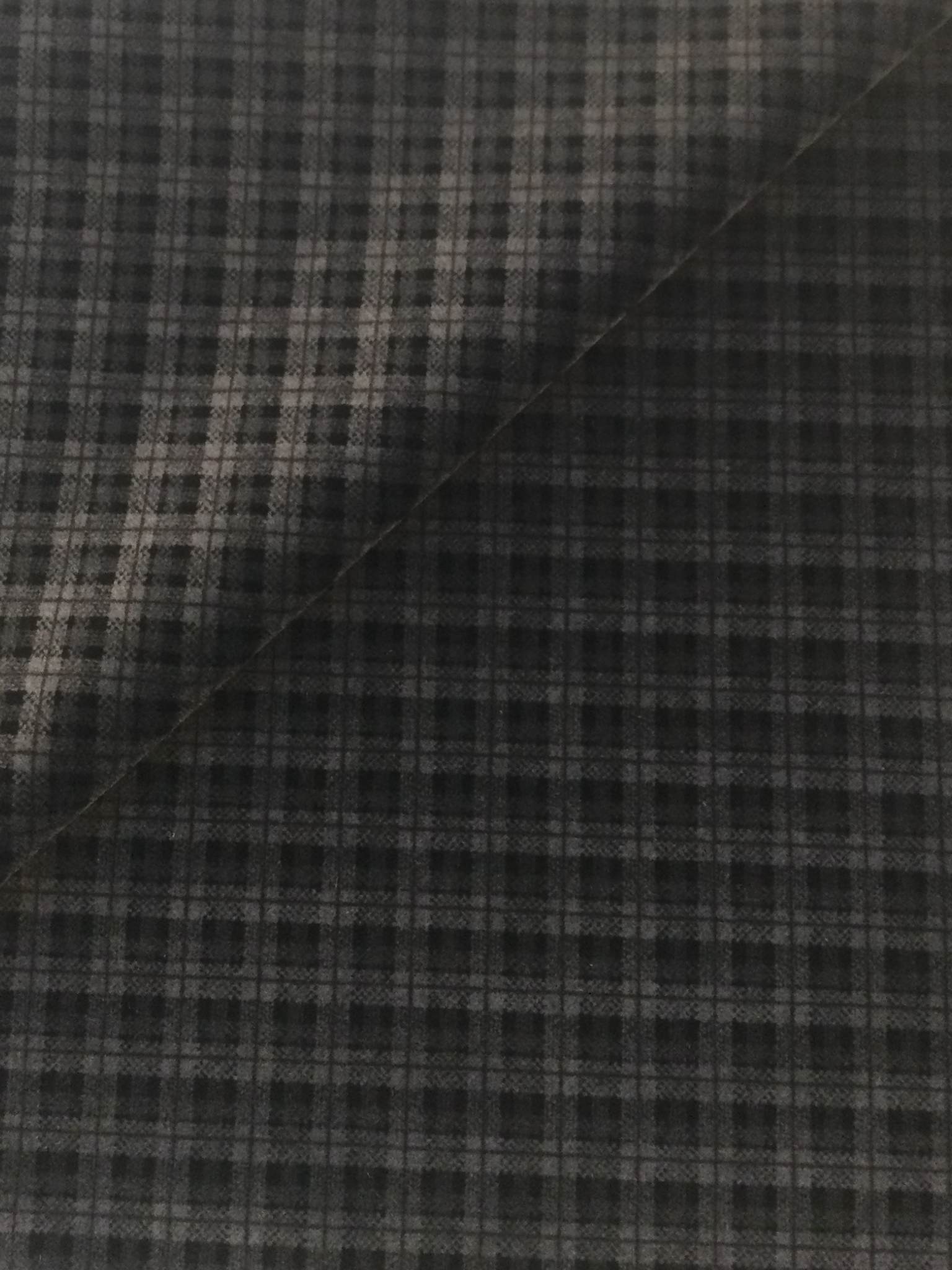 Made in Italy Cotton Velvet in Grey Check