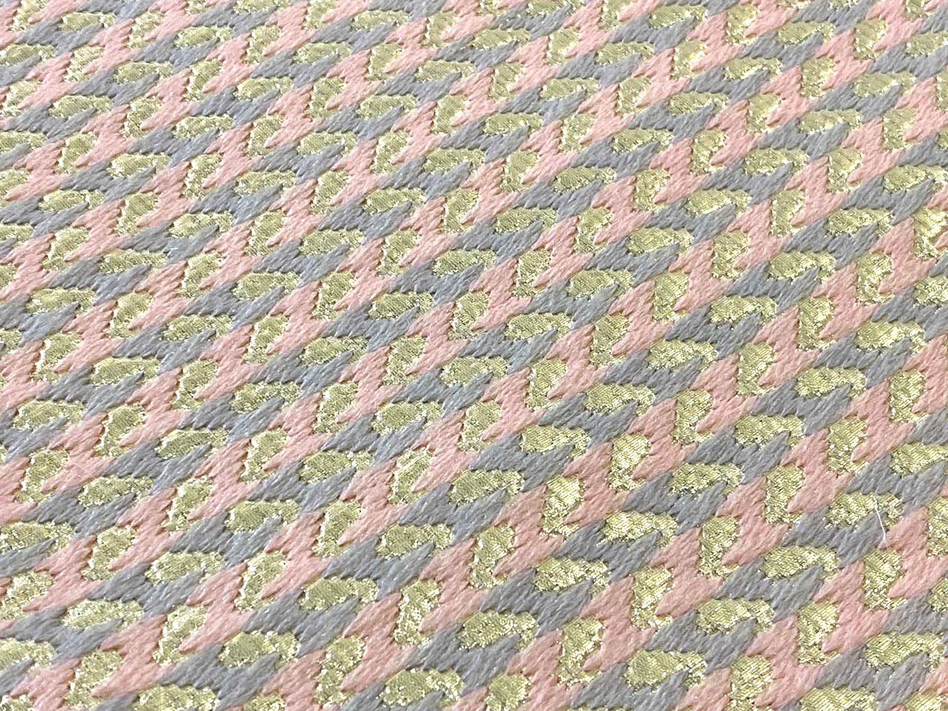 Metallic Brocade Fabric in Warehouse