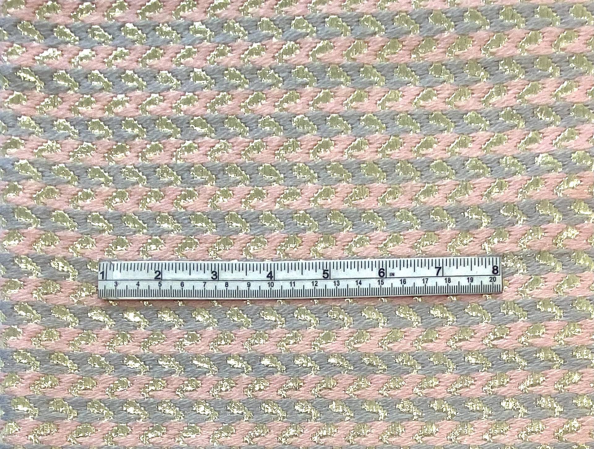 Metallic Brocade Fabric in Warehouse