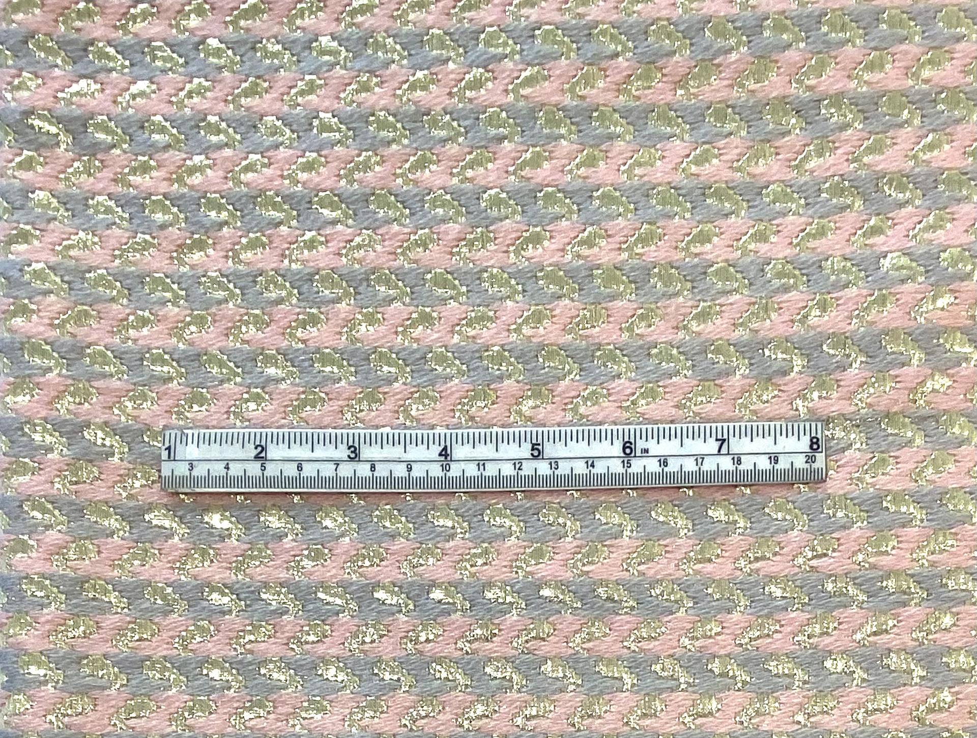 Metallic Brocade Fabric in Warehouse