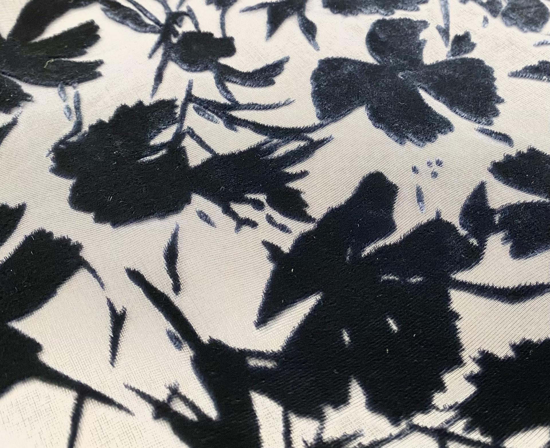 Cut Velvet Fabric in Warehouse