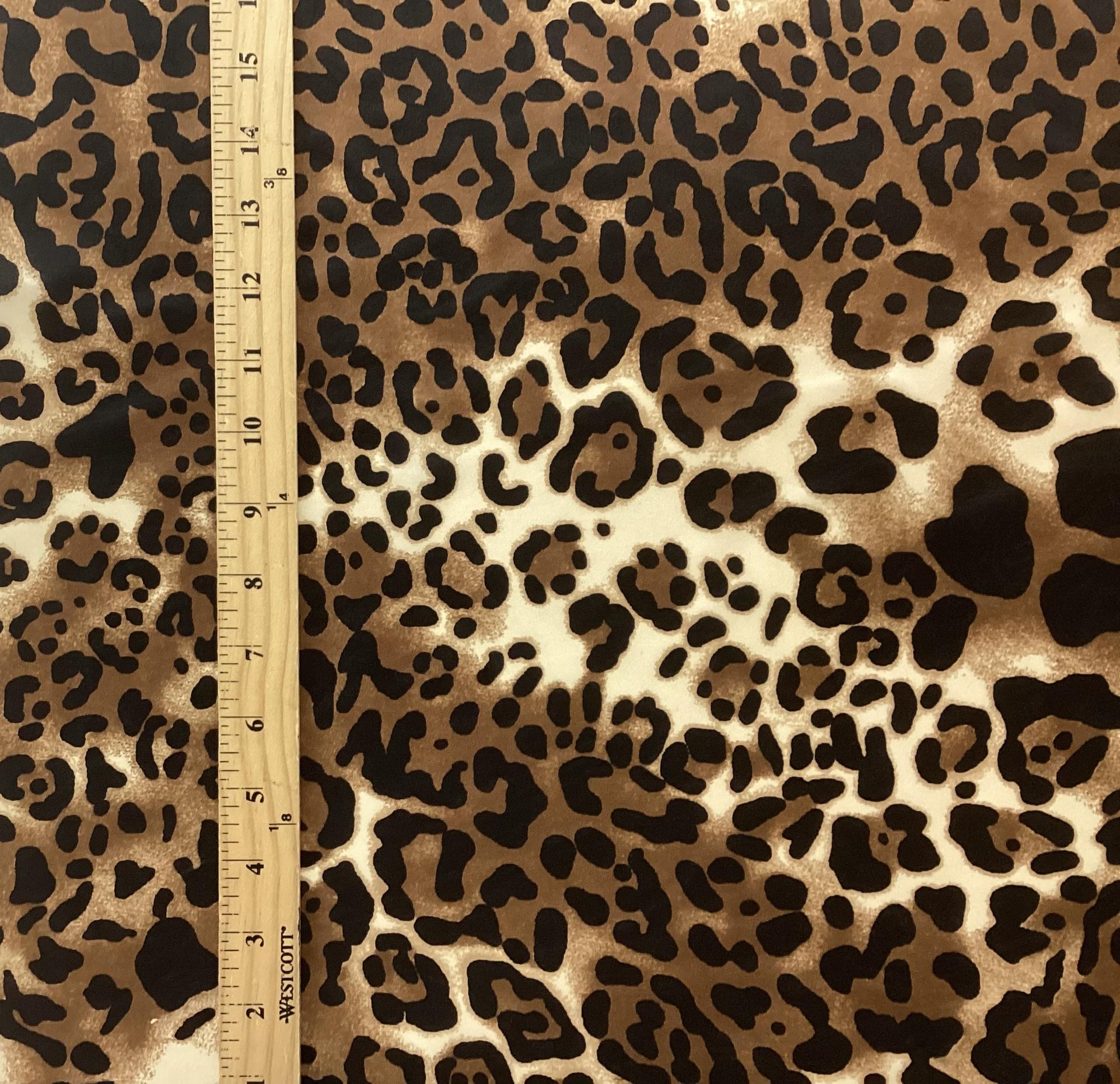 100% Silk Heavy Habutai In Leopard Printed
