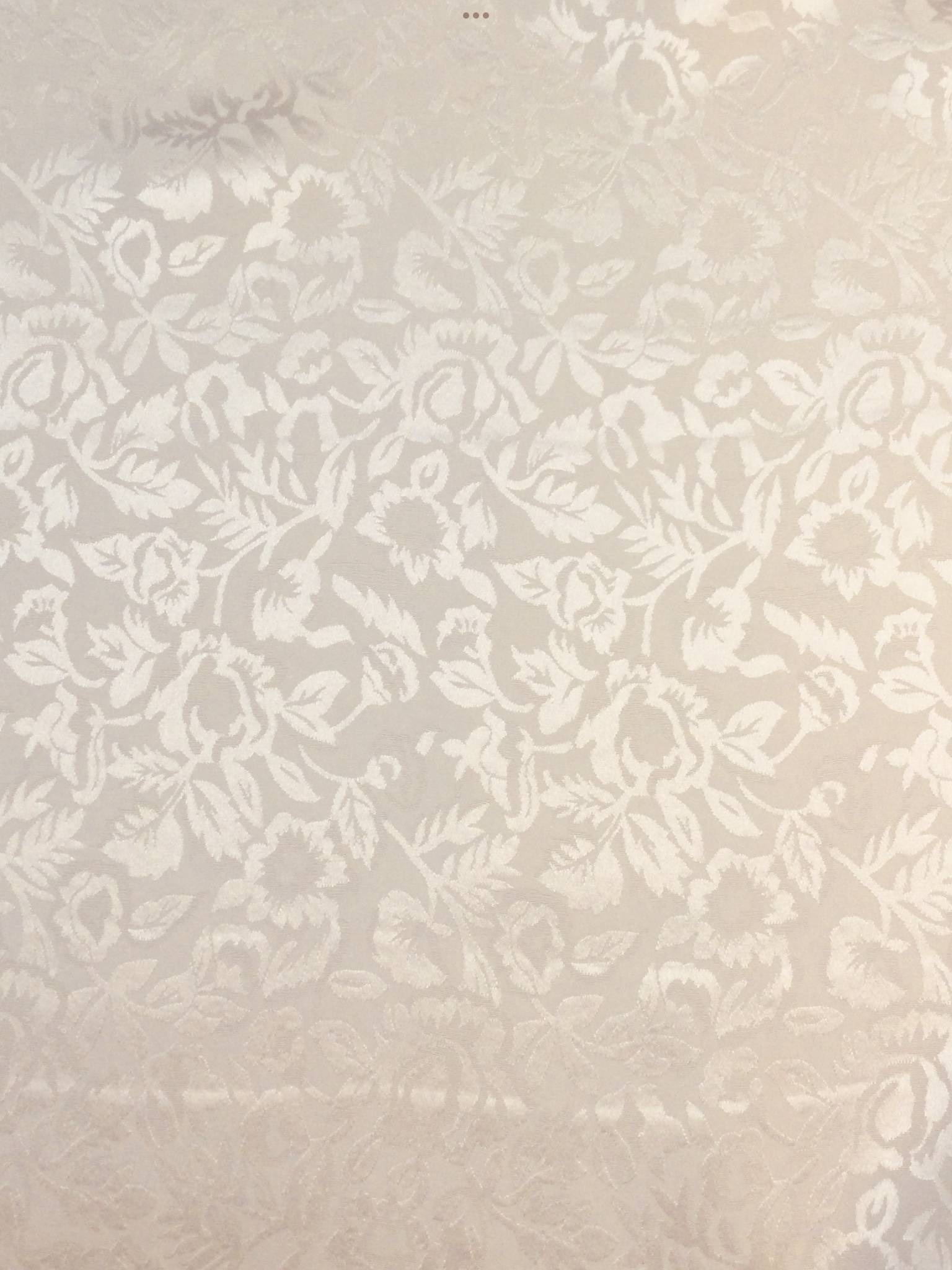 Pure Silk Jacquard Floral Silk White