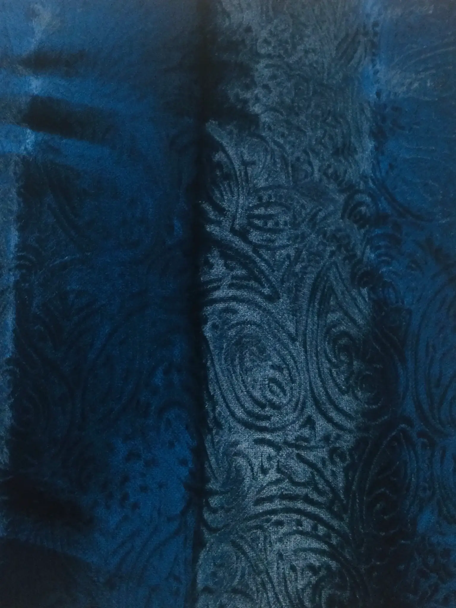 Embossed Rayon Velvet in Lapis