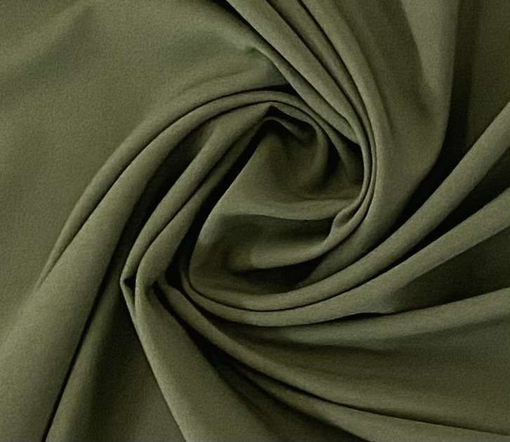 Polyester Crepe De Chine in Olive