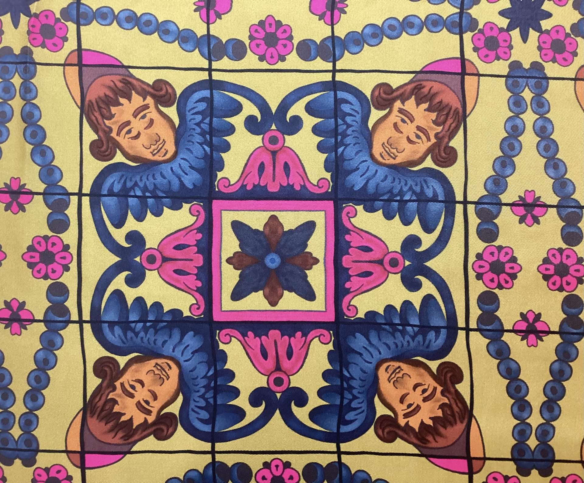 Viscose Twill Printed In The 70’s Retro Colours