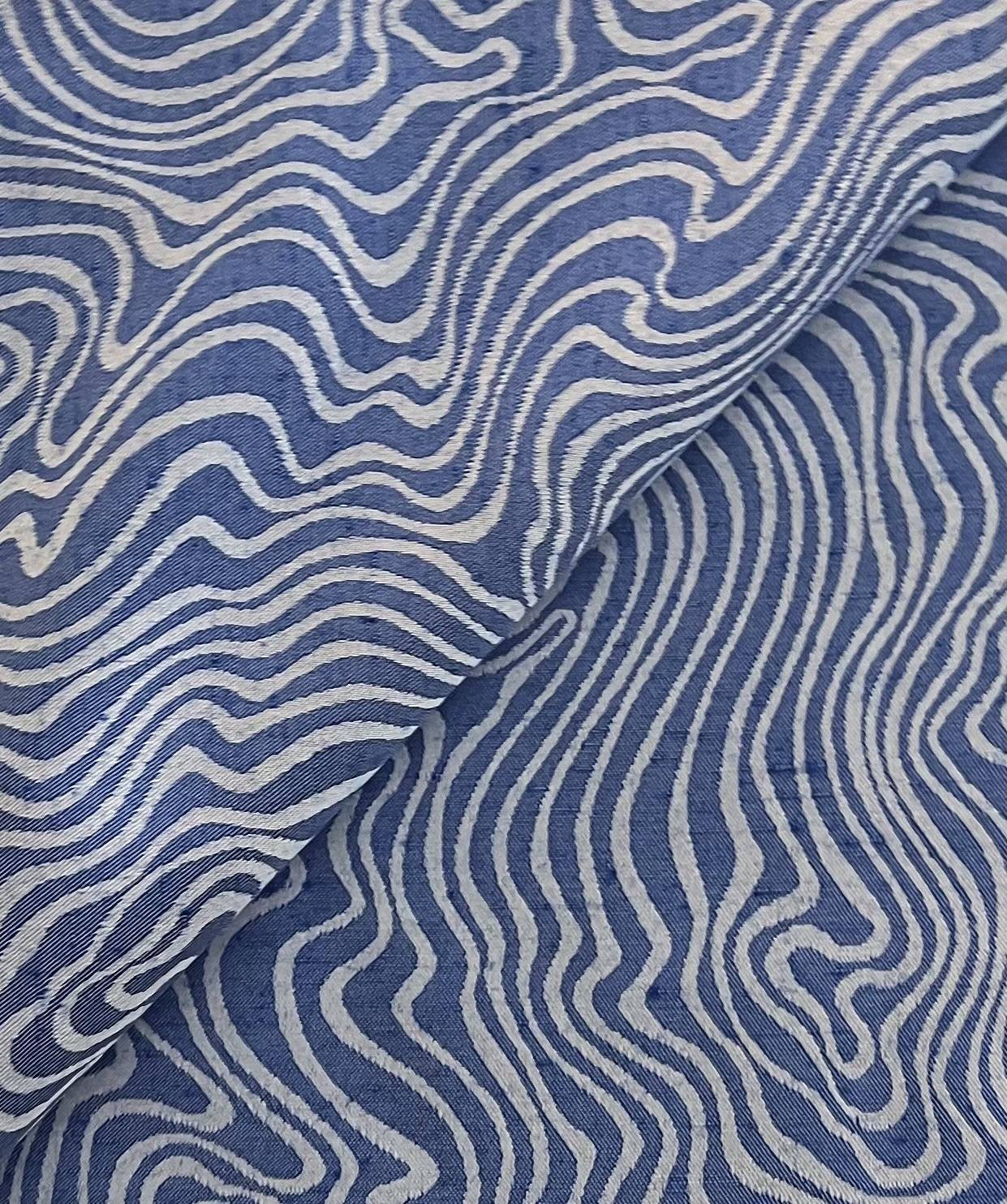 Viscose & Acetate Jacquard in Blue