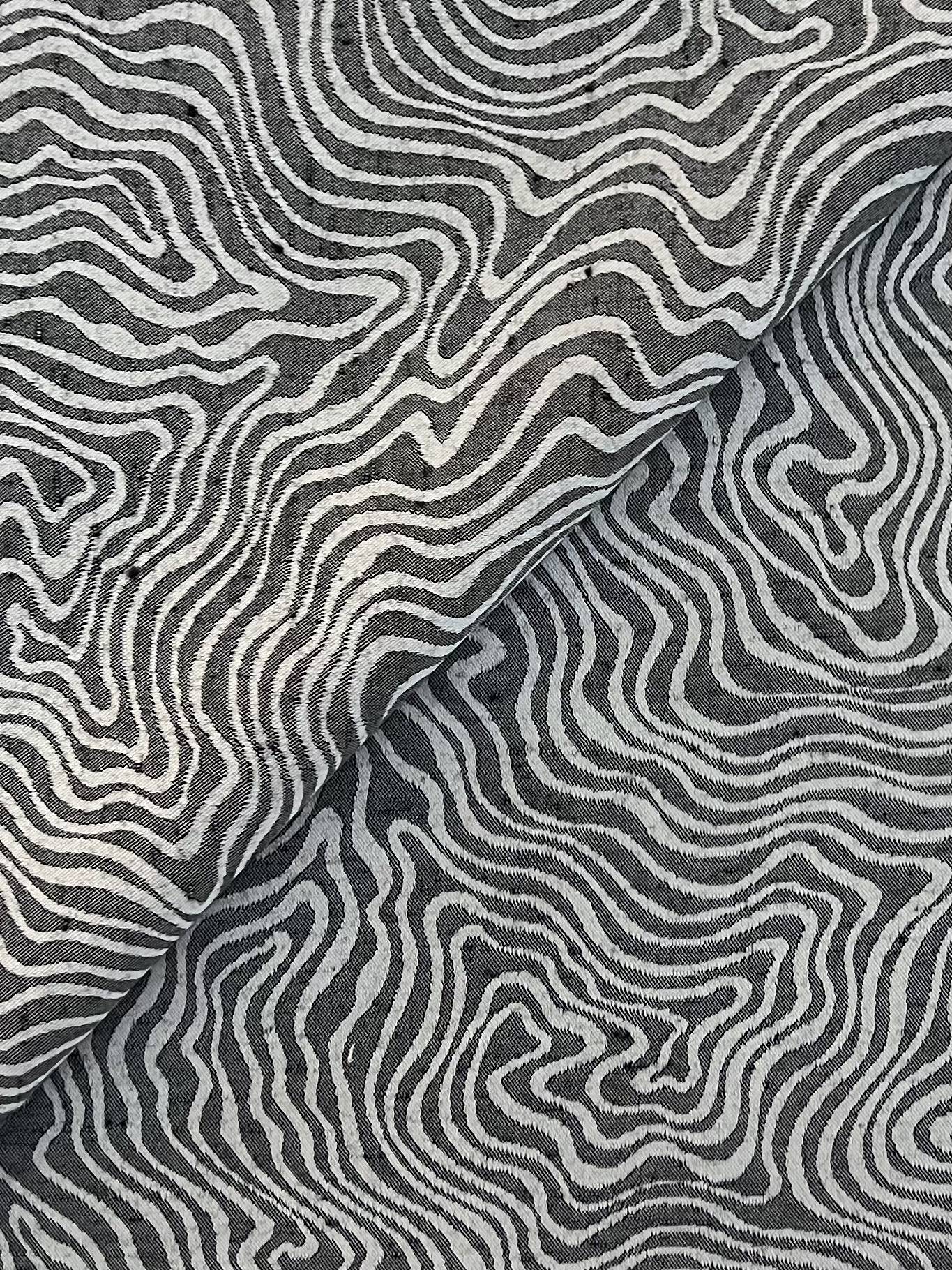 Viscose & Acetate Jacquard in Black