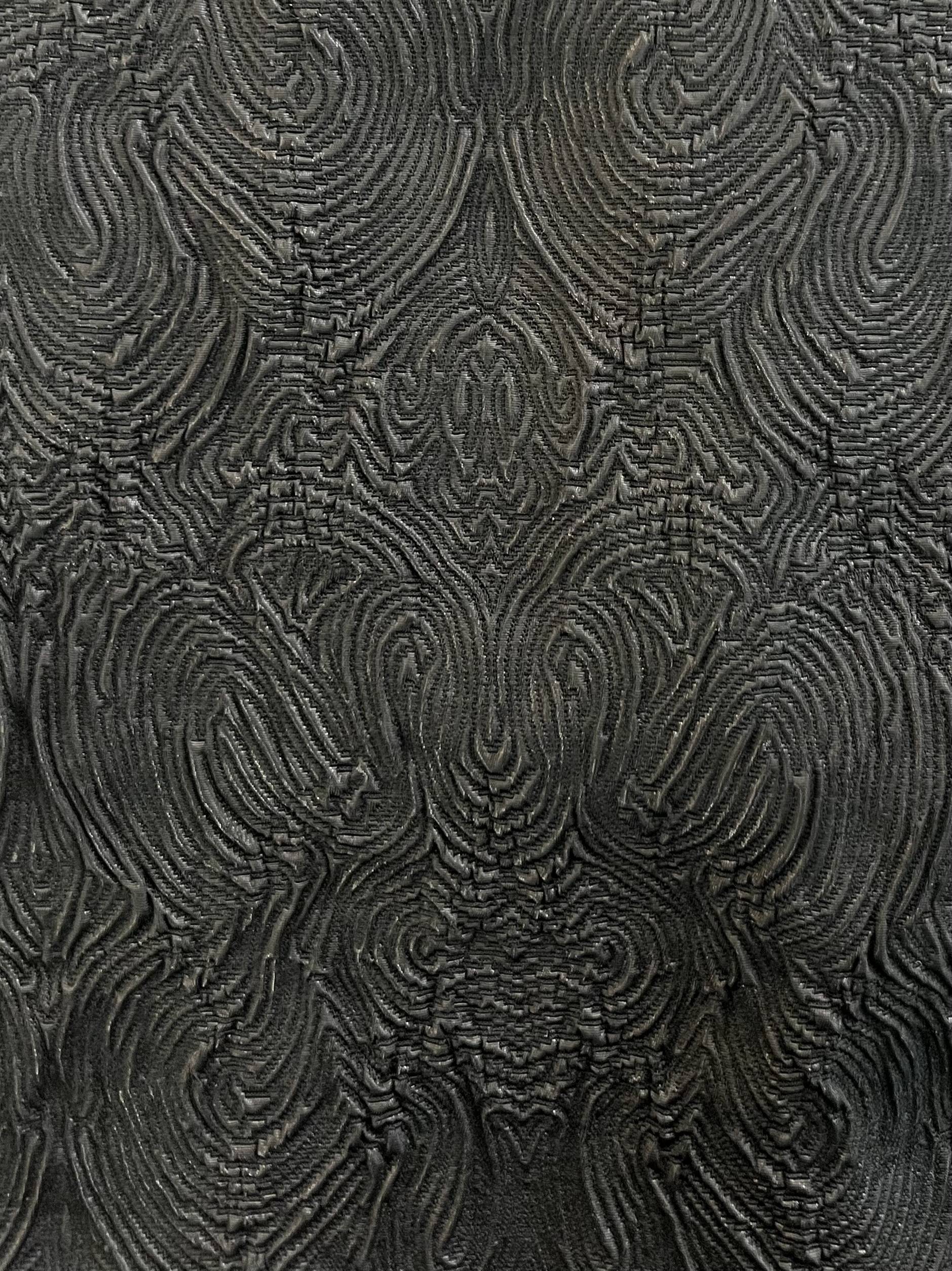Stretch Cloqué in Matte Lurex Black