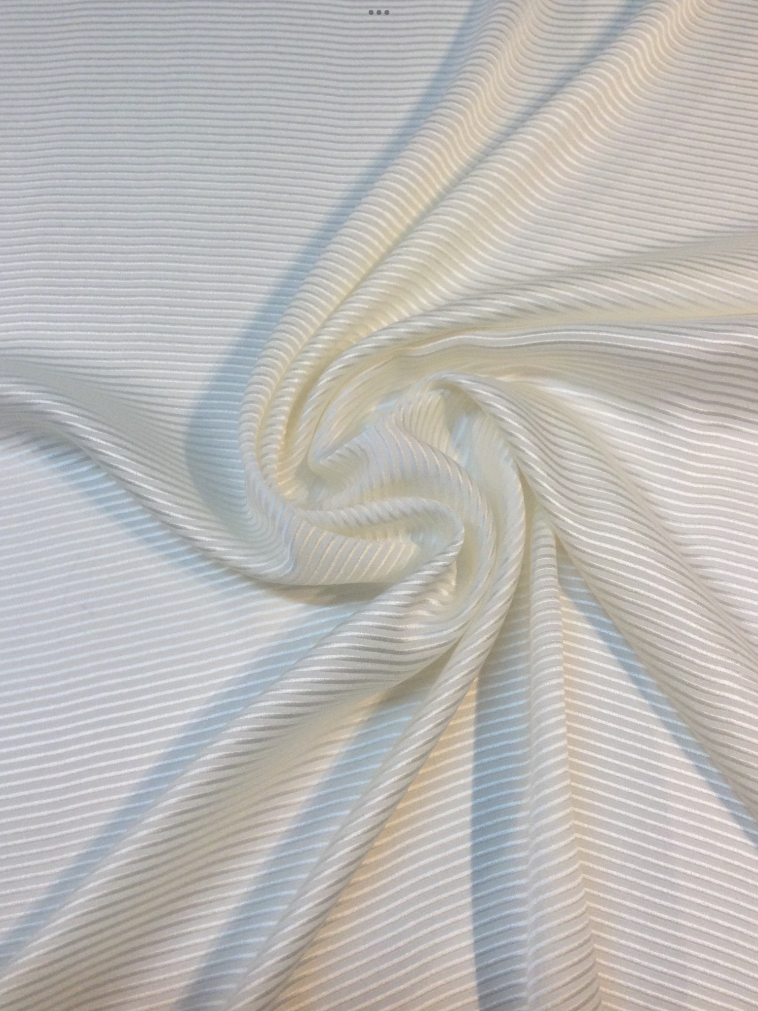 Silk Jacquard with Satin Stripes in Ivory