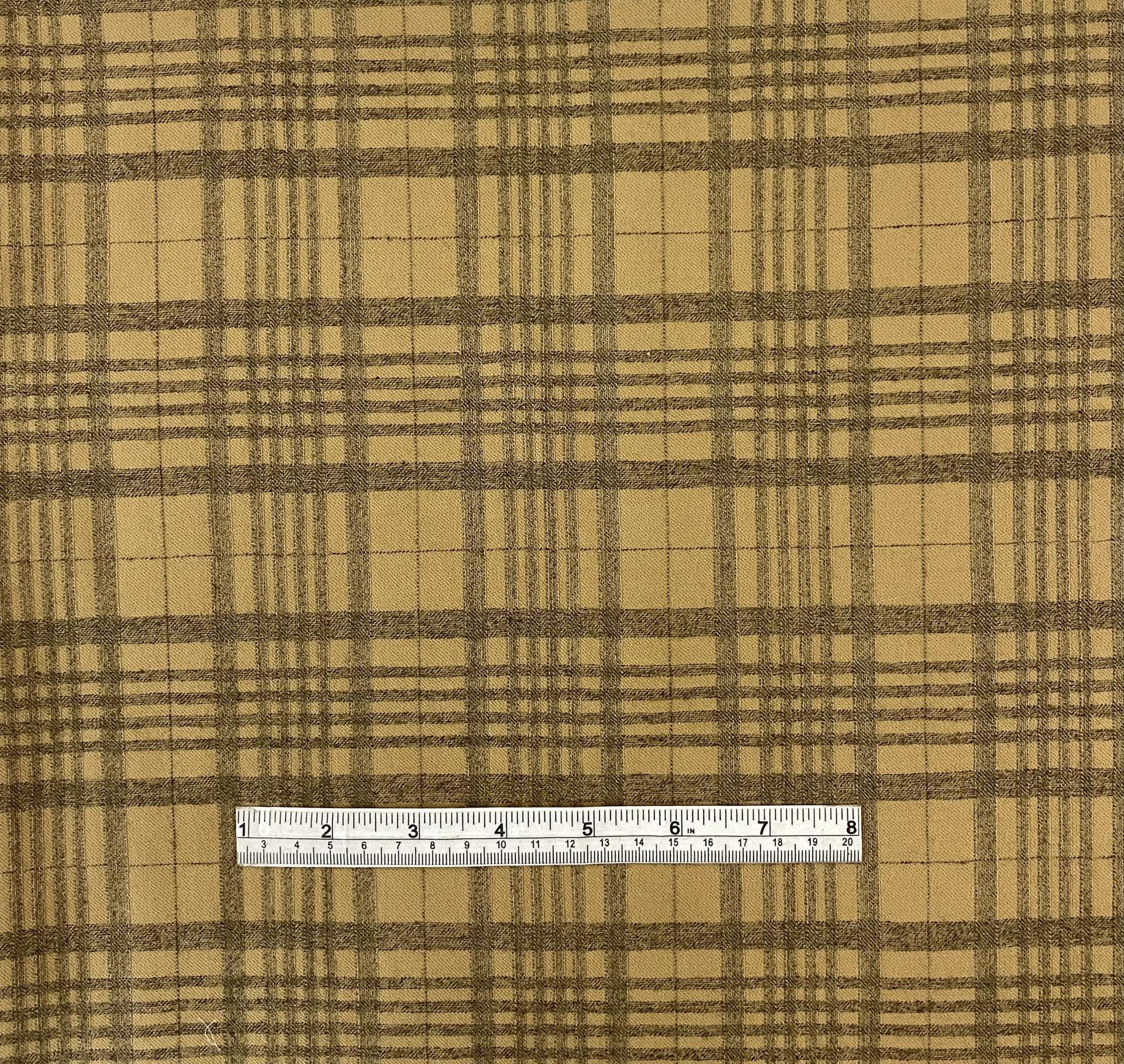 Italian Wool Plaid Fabric in Warehouse