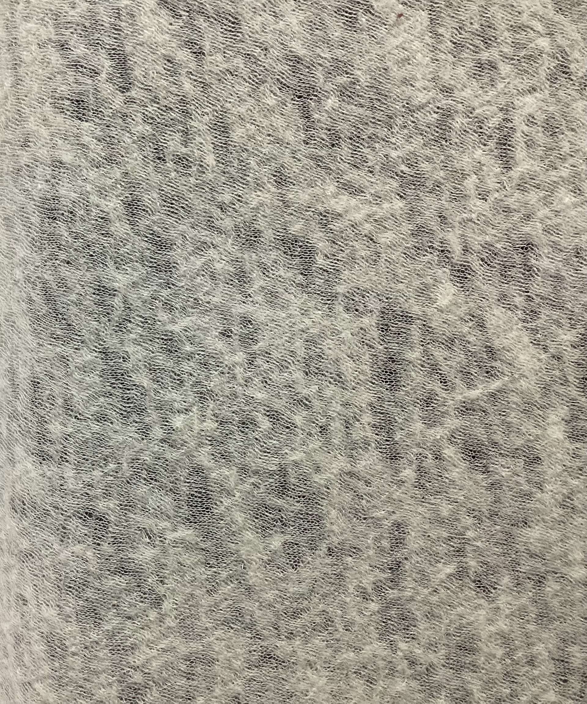 Pure Wool Novelty Sheer Knit In Ivory