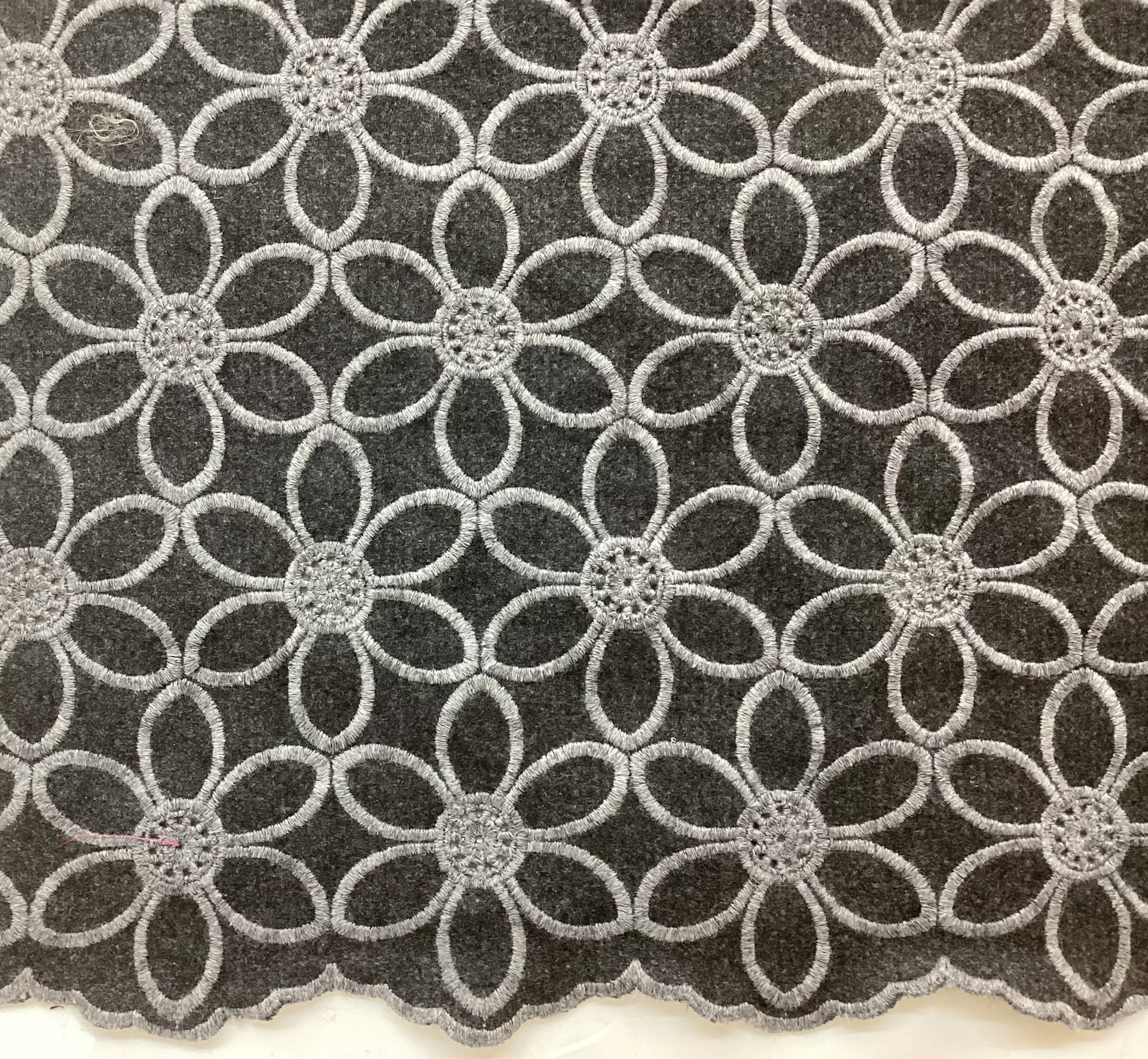 Scnp Embroidered 85% Wool 15% Cashmere In Grey