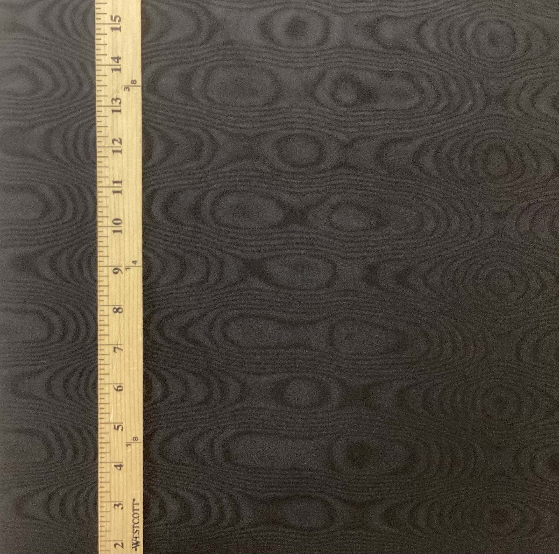 Italian Rayon Moire Faille in Ebony