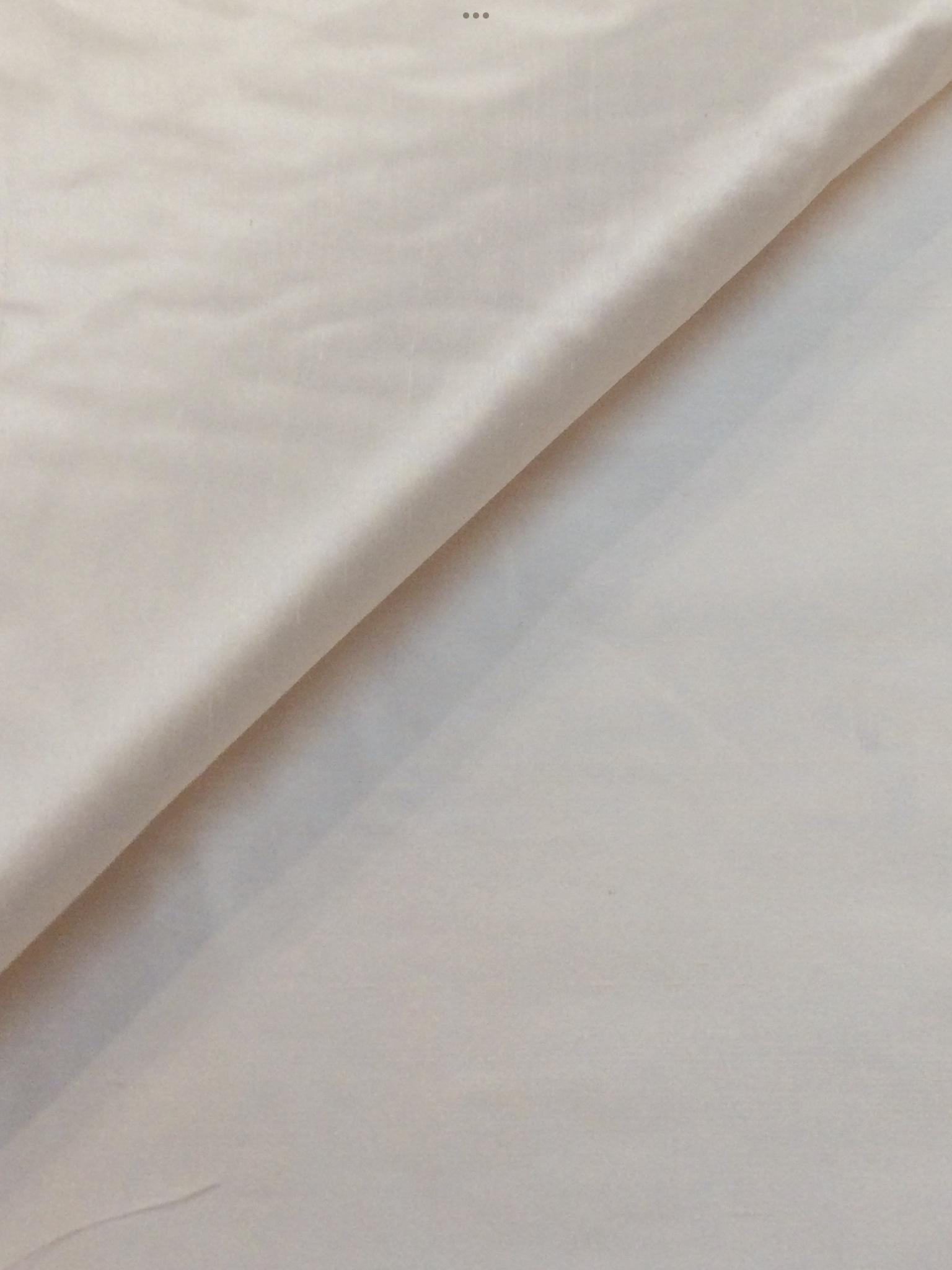 Pure Silk Duppioni in Off White