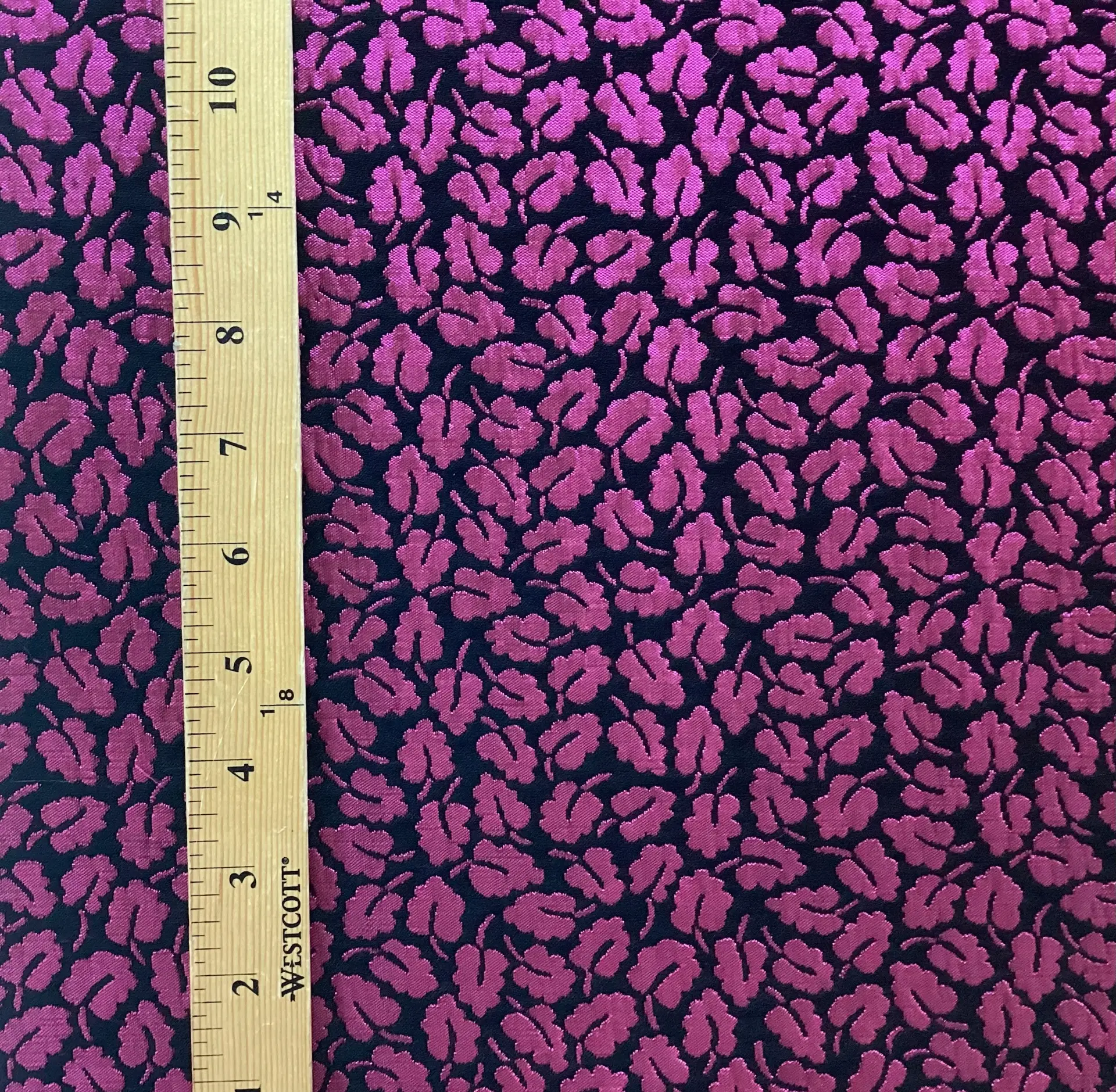 Made In ItalyAcetate & Rayon BrocadeIn Black & Cerise