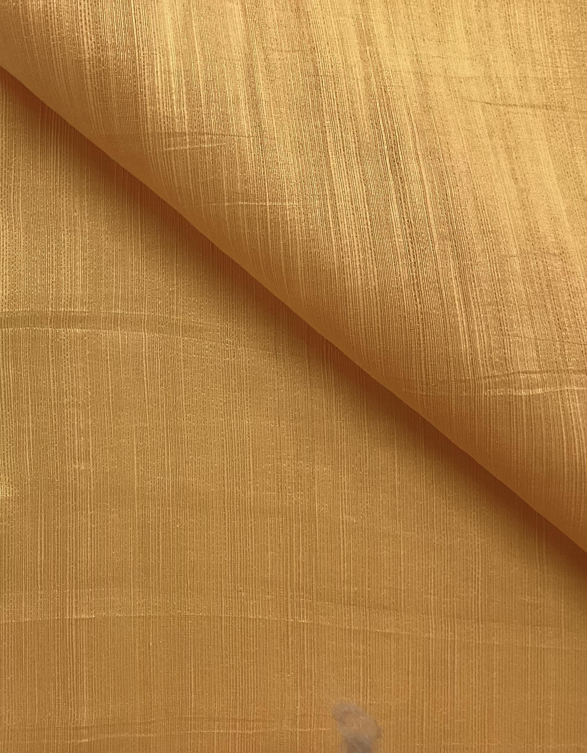 Imported Silk & linen Shantung In Mango
