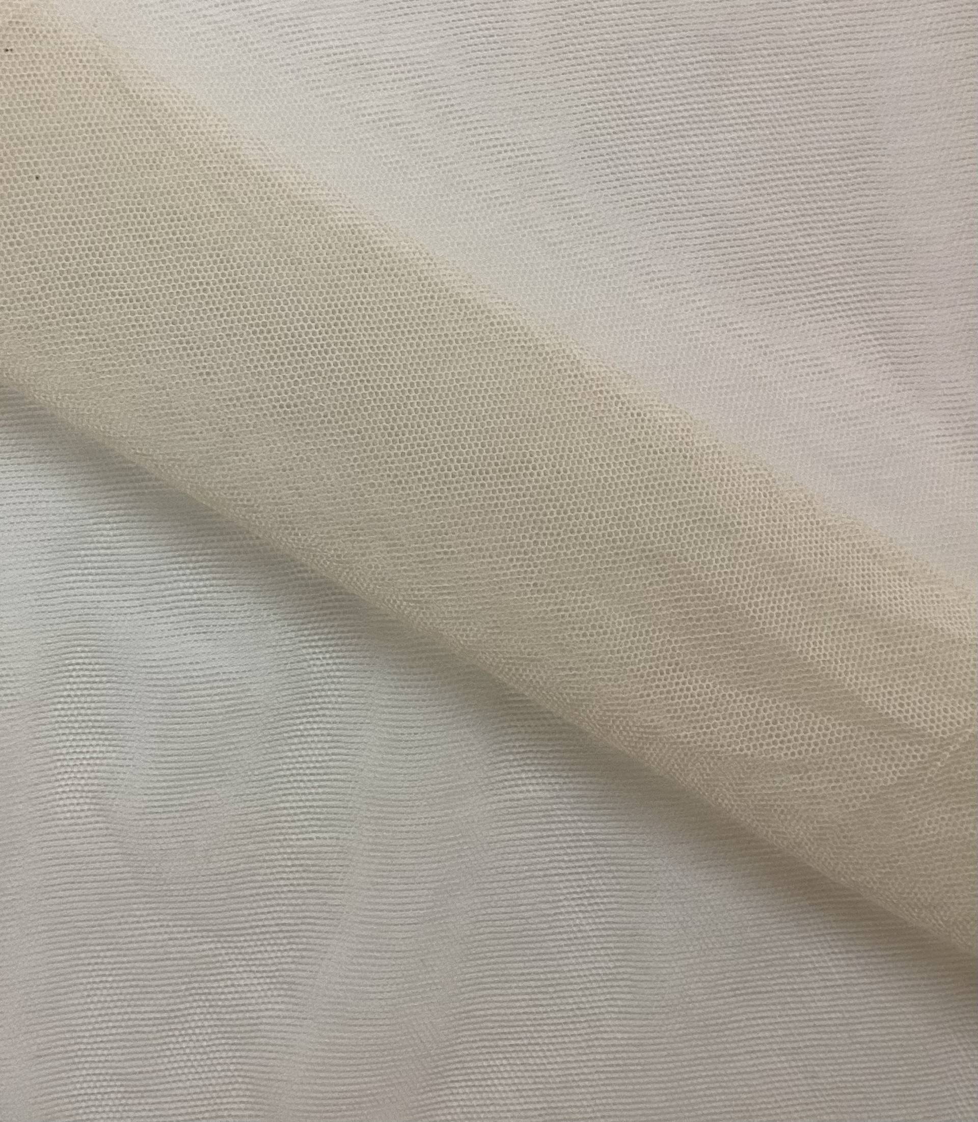 Made In Switzerland 100% Cotton Tulle In Antique White