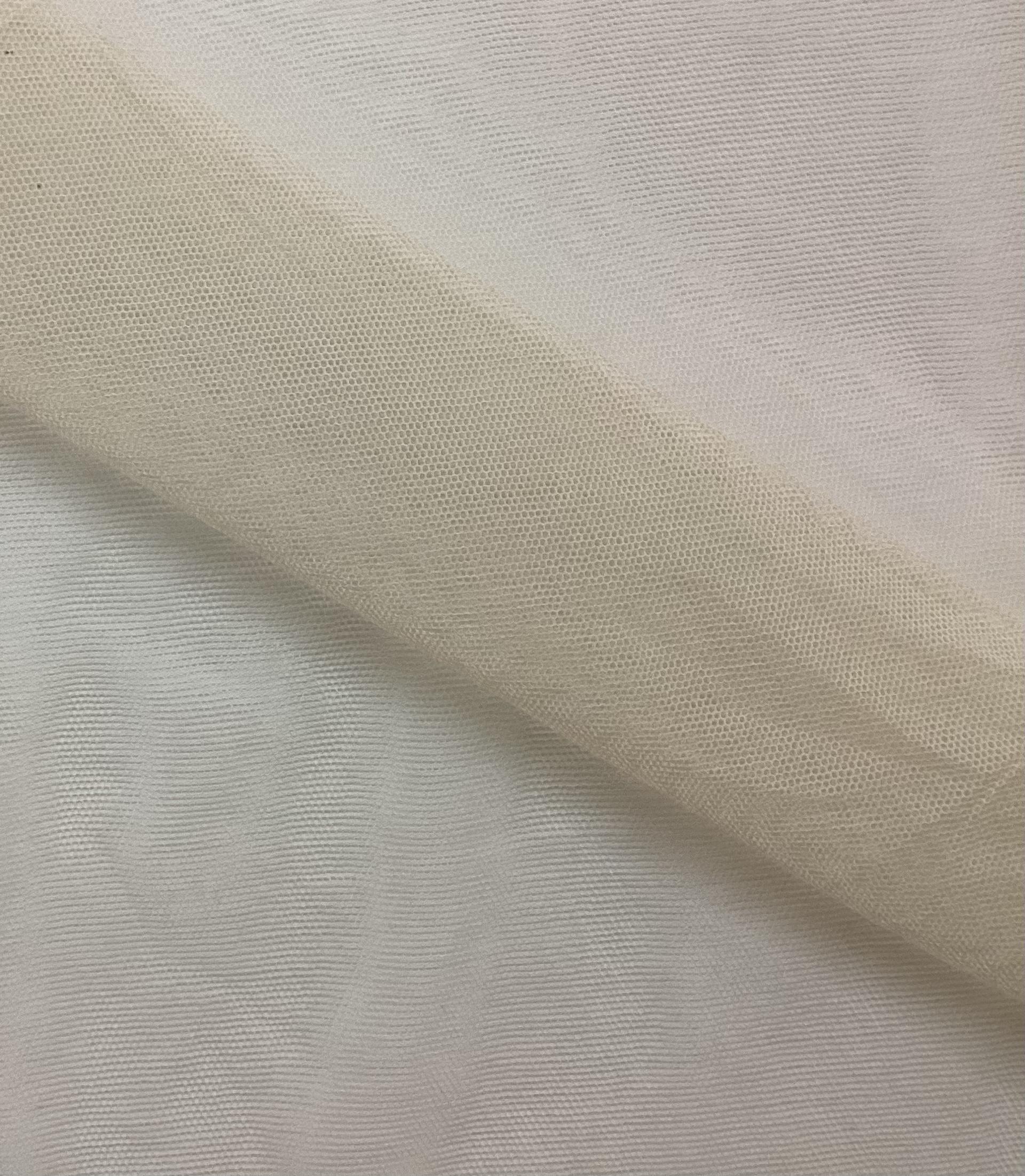 Made In Switzerland 100% Cotton Tulle In Antique White