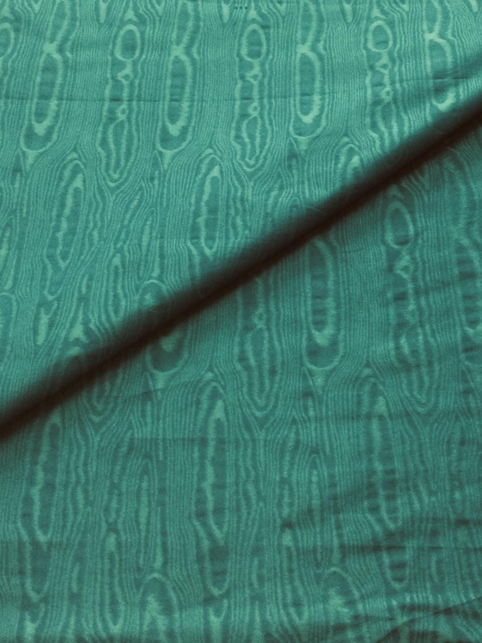 Italian Woven Moiré in Peacock